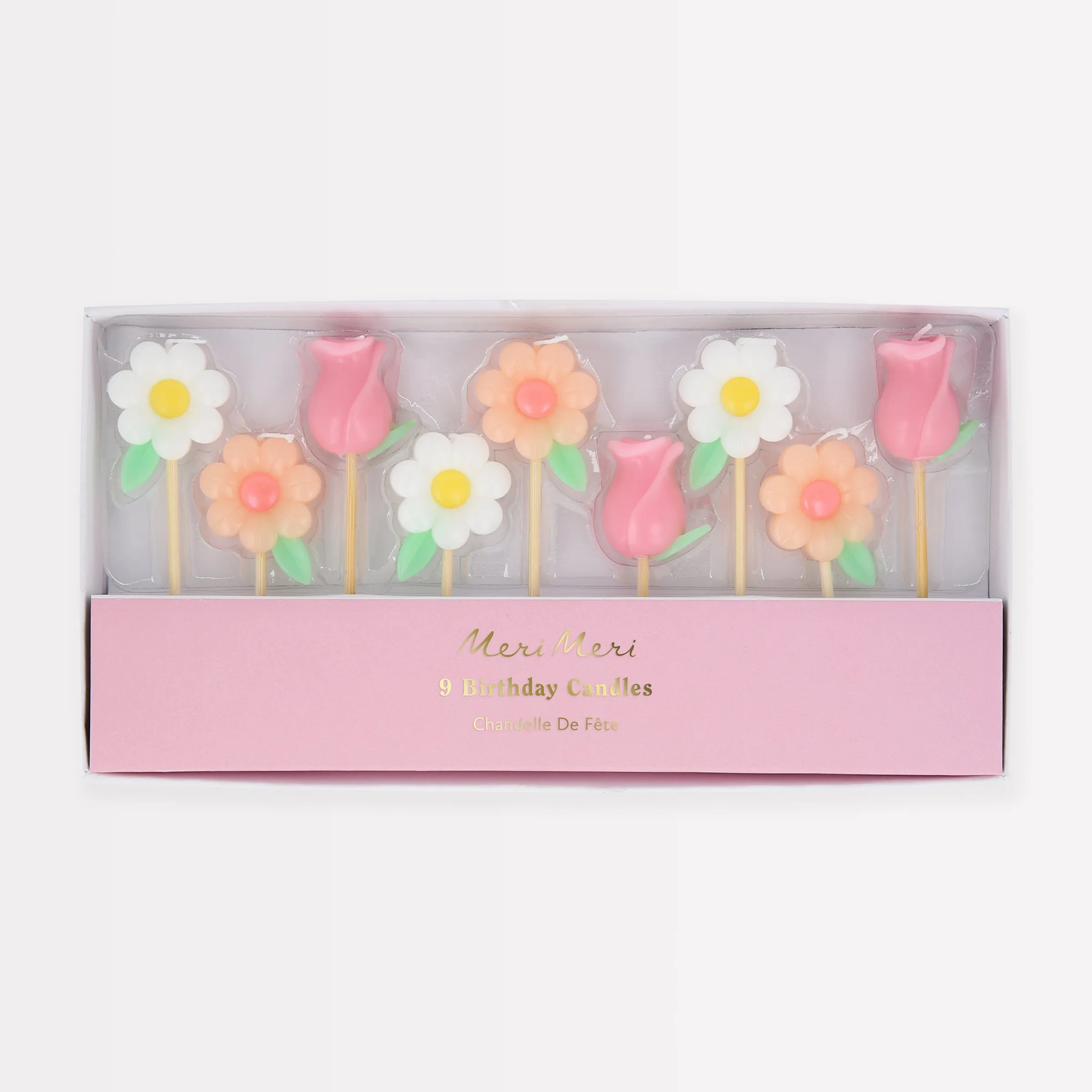 Flower Garden Candles (x 9)