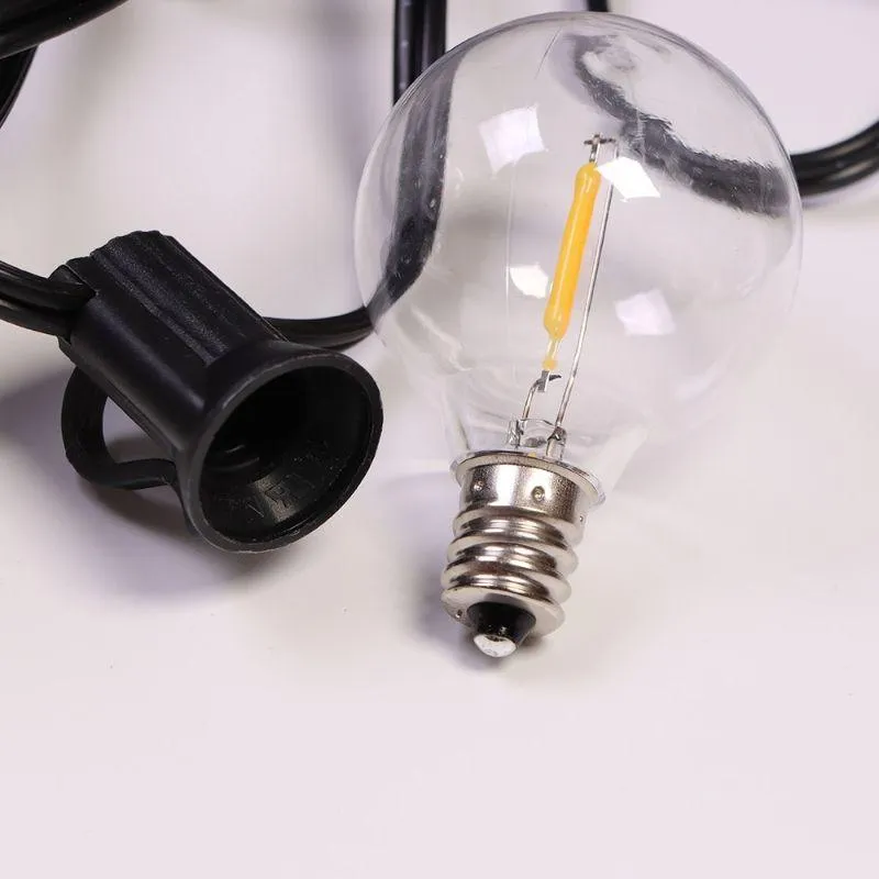 G40 Solar String Lights Outdoor – Waterproof LED Patio Lighting