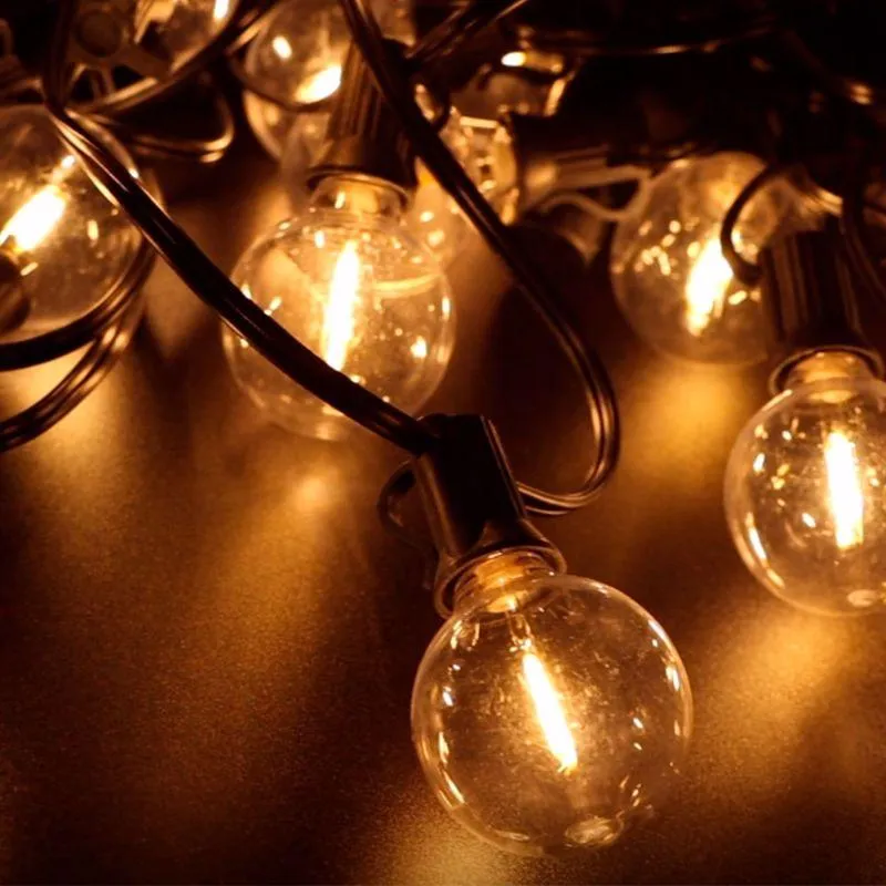 G40 Solar String Lights Outdoor – Waterproof LED Patio Lighting