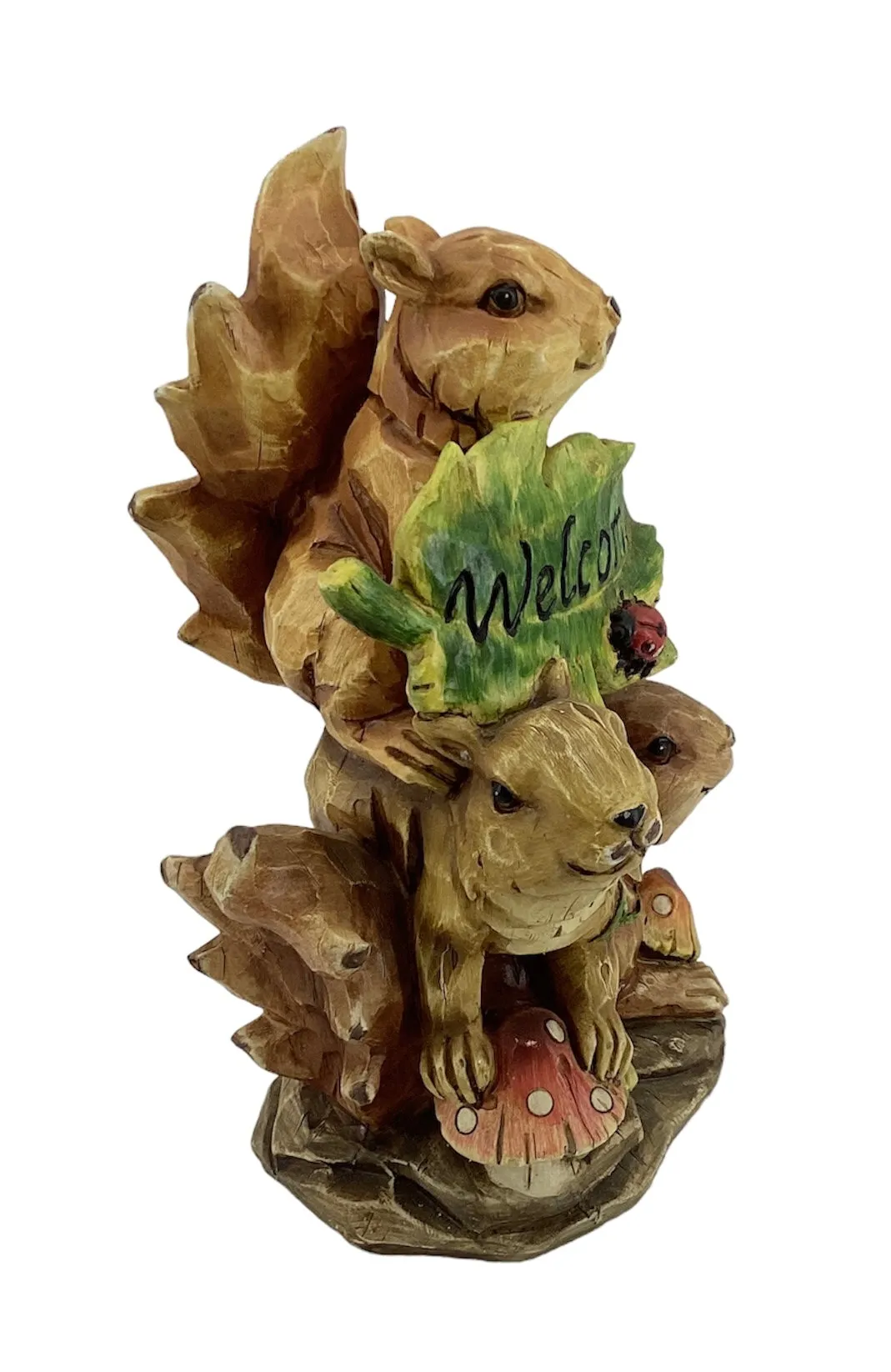 Garden Polyresin Signage with Squirrels