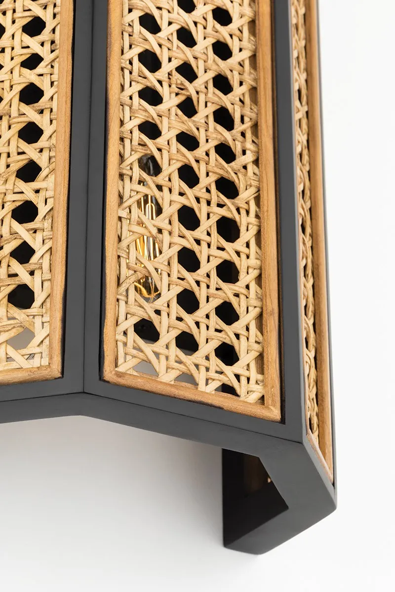 Georgia Woven Cane Sconce