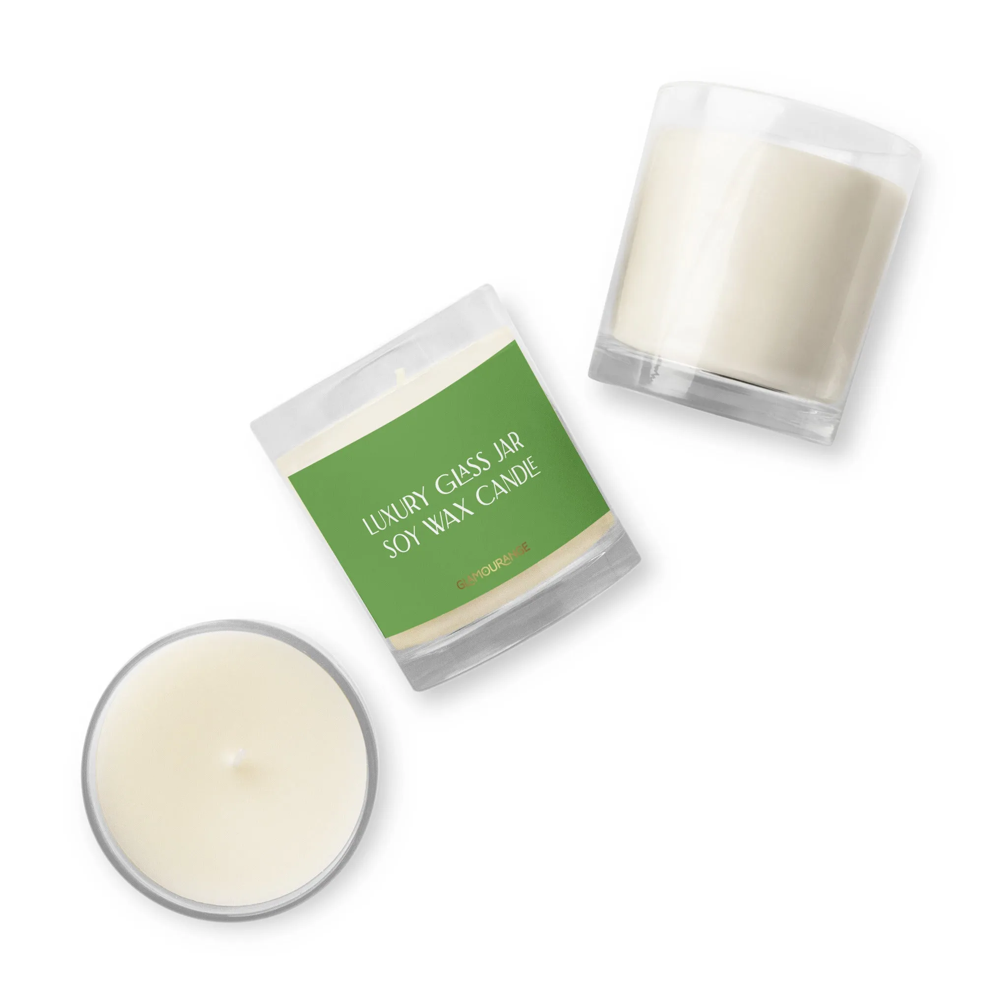 Glass Jar Soy Wax Candle (Luxury Candle Jar - Green Label 007)