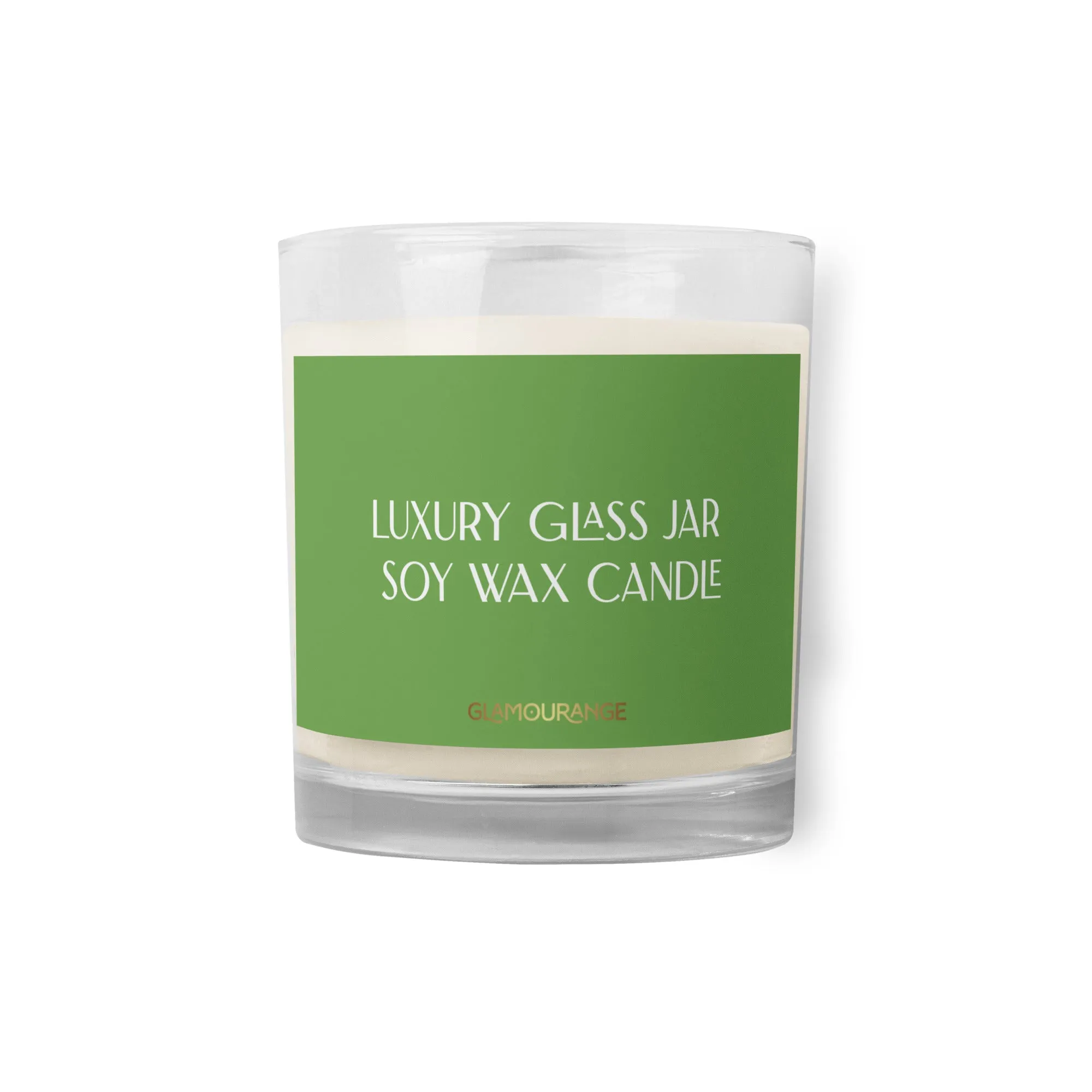 Glass Jar Soy Wax Candle (Luxury Candle Jar - Green Label 007)