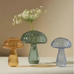 Glass Mushroom Vase