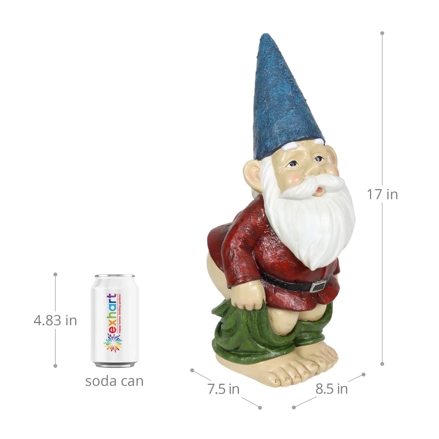 Good Time Cheeky Chuck Garden Gnome, 17 Inch