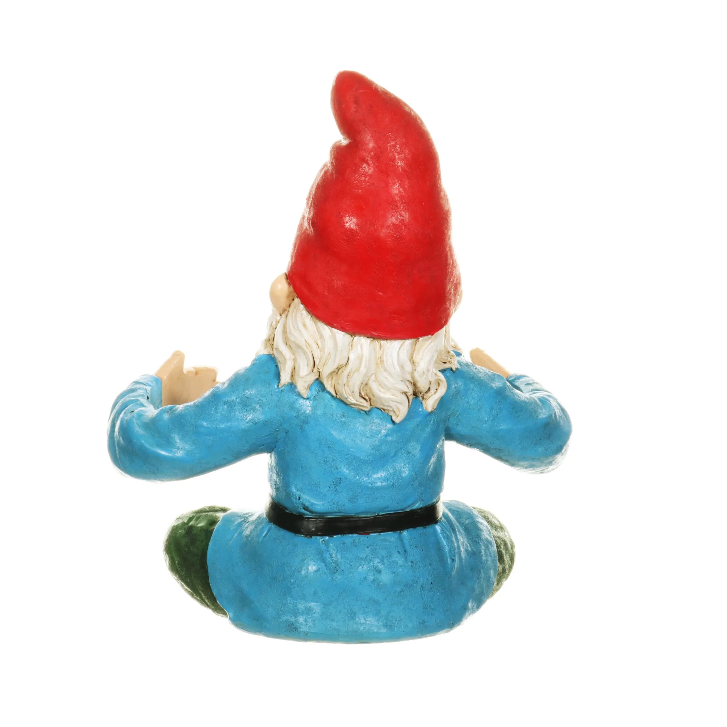 Good Time Two Drink Holding Lotus-Sitting Yoga Gnome Statue, 10 by 11.5 Inches