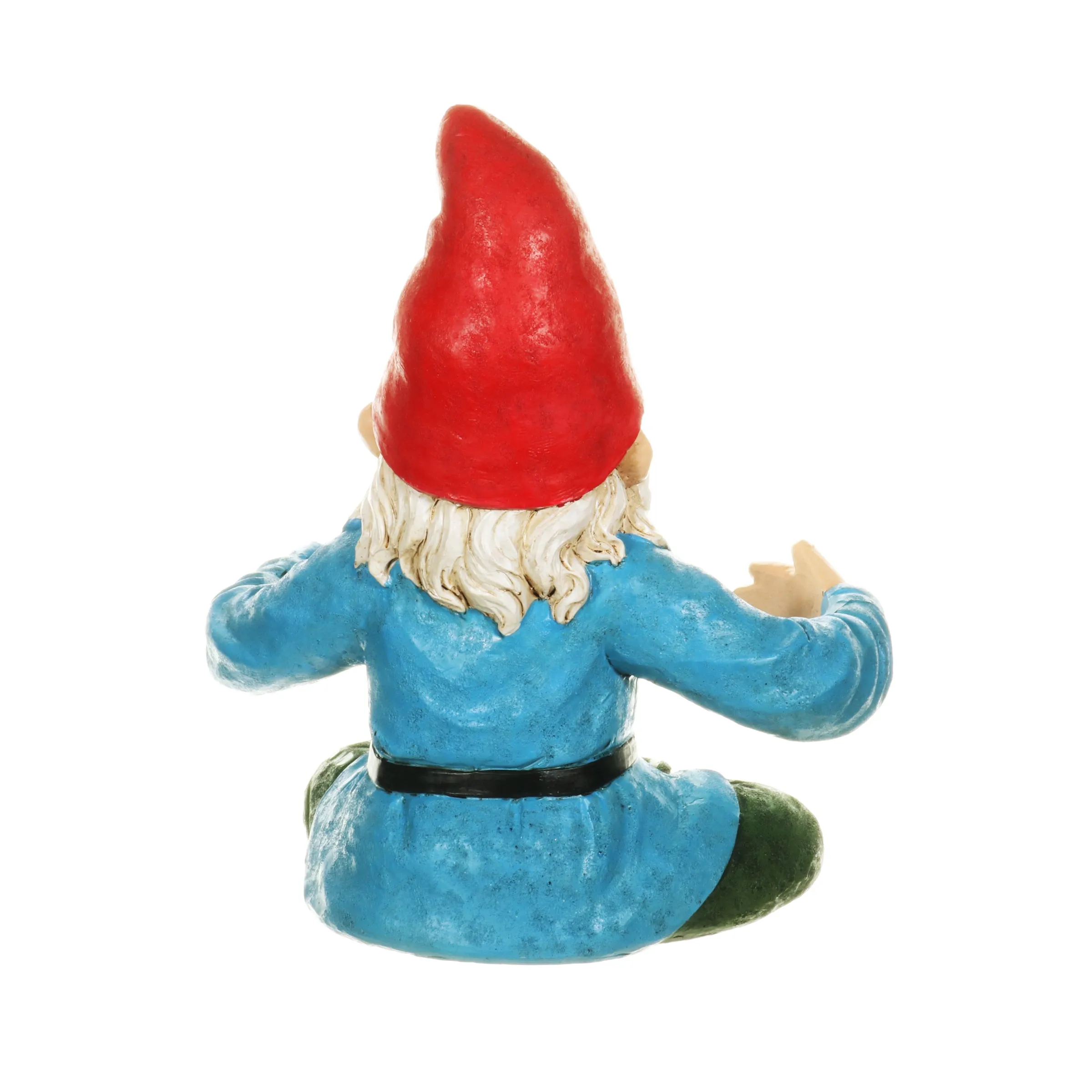 Good Time Two Drink Holding Lotus-Sitting Yoga Gnome Statue, 10 by 11.5 Inches
