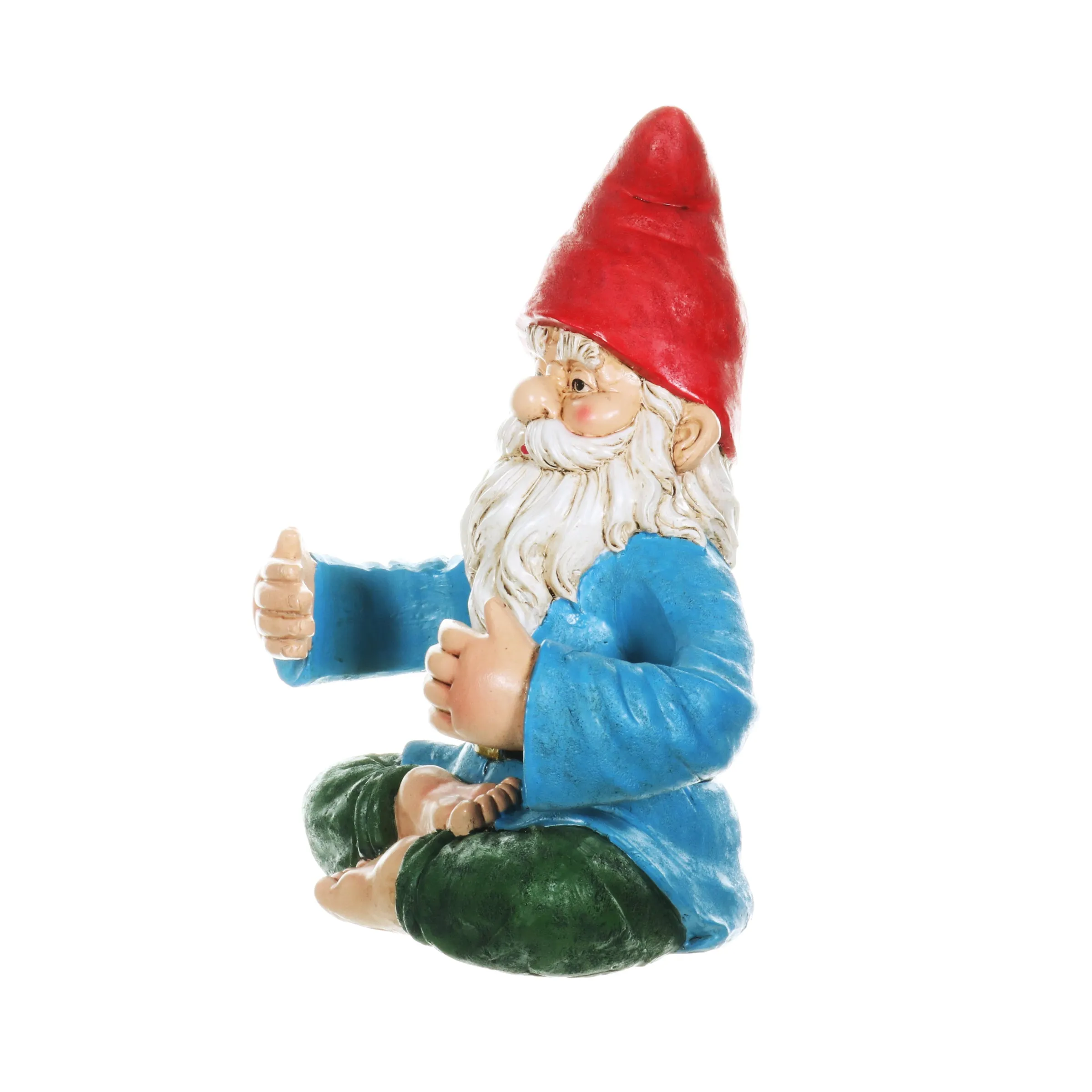 Good Time Two Drink Holding Lotus-Sitting Yoga Gnome Statue, 10 by 11.5 Inches