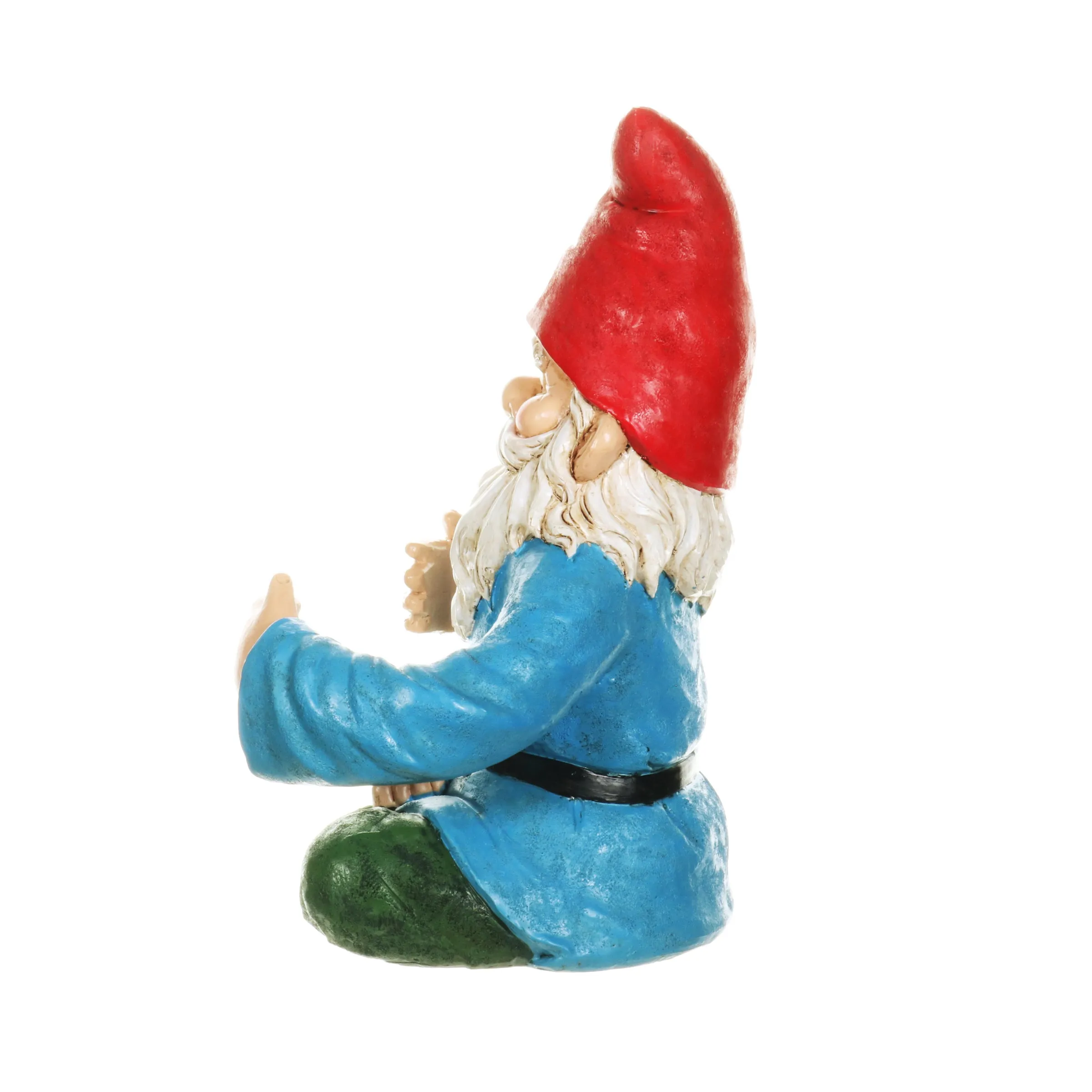 Good Time Two Drink Holding Lotus-Sitting Yoga Gnome Statue, 10 by 11.5 Inches