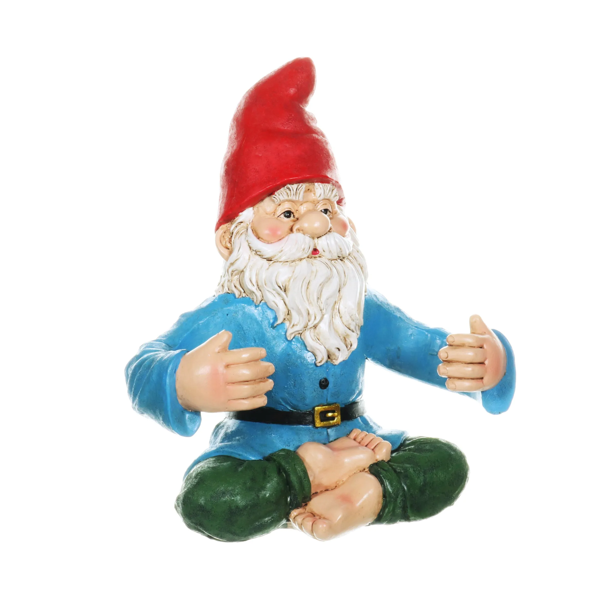 Good Time Two Drink Holding Lotus-Sitting Yoga Gnome Statue, 10 by 11.5 Inches