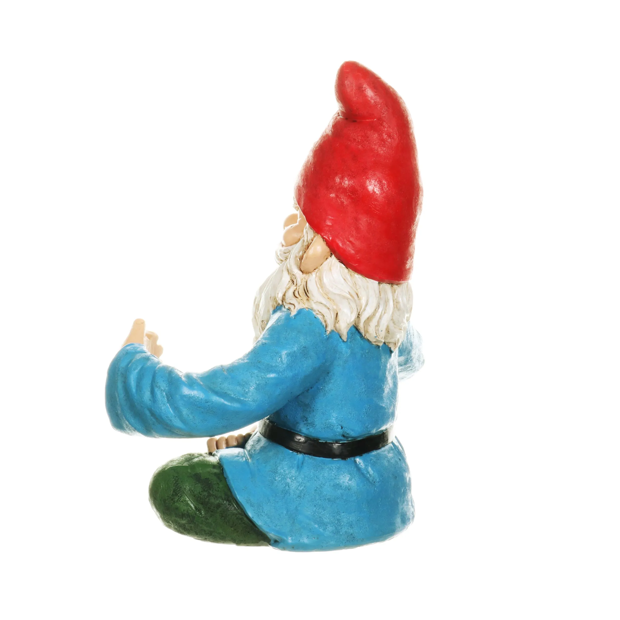 Good Time Two Drink Holding Lotus-Sitting Yoga Gnome Statue, 10 by 11.5 Inches