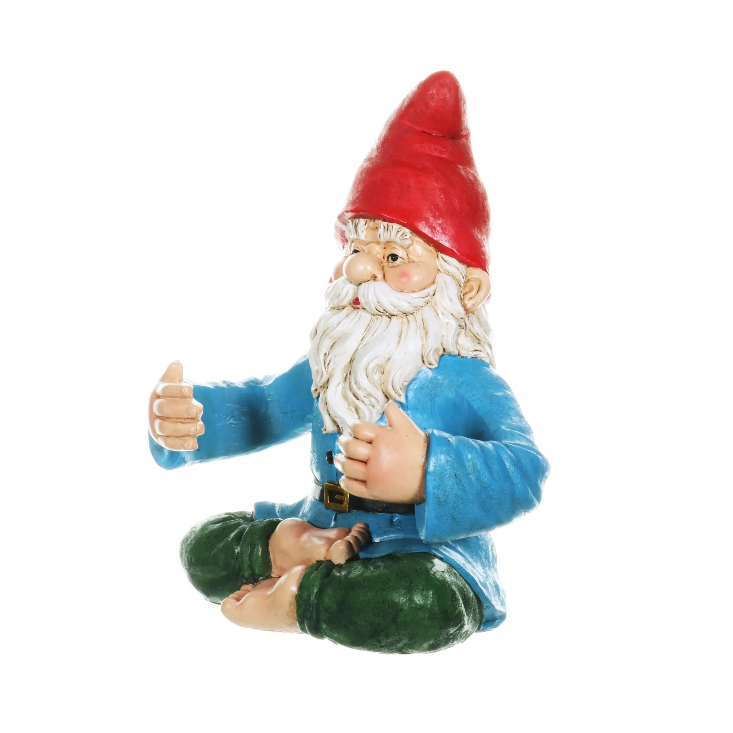 Good Time Two Drink Holding Lotus-Sitting Yoga Gnome Statue, 10 by 11.5 Inches