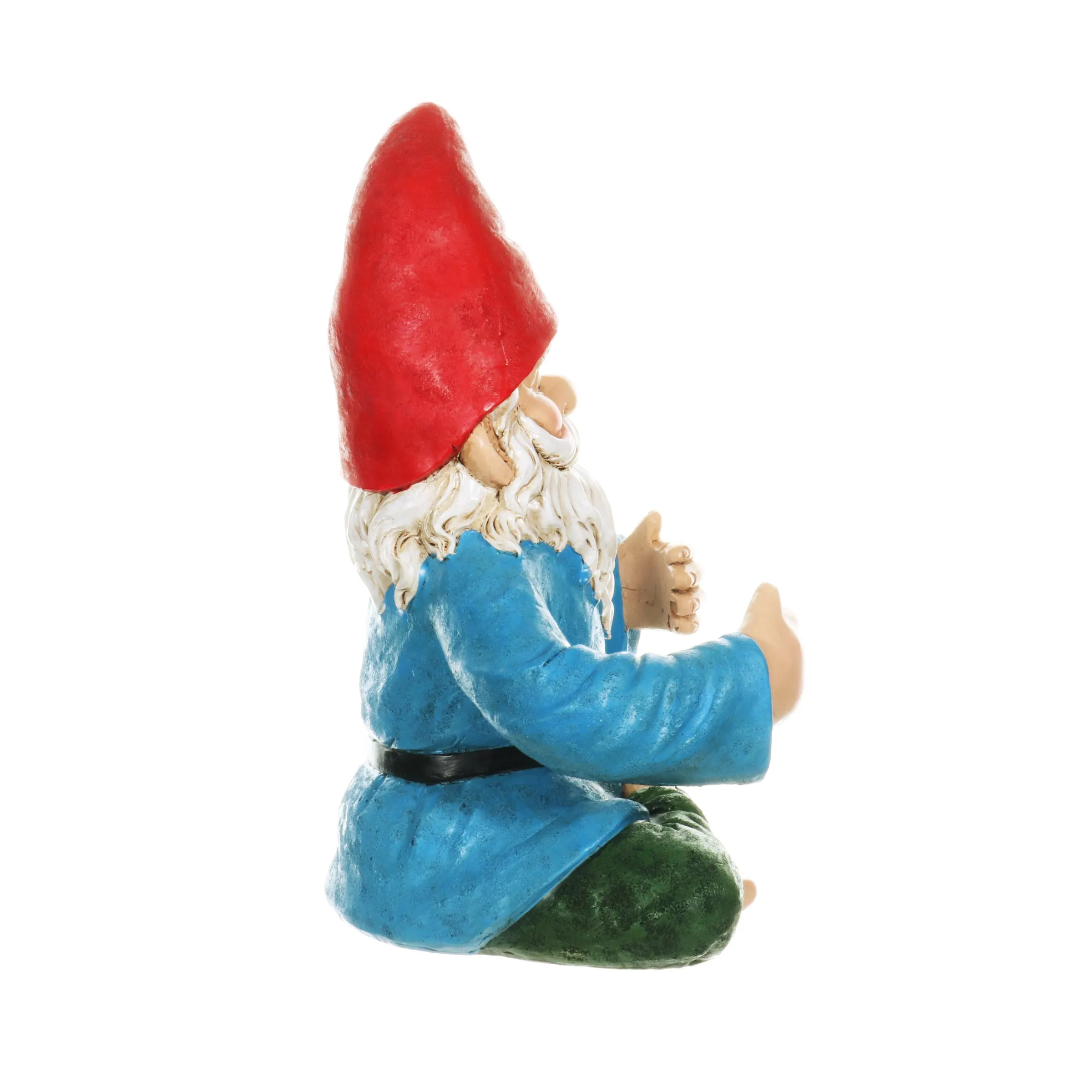 Good Time Two Drink Holding Lotus-Sitting Yoga Gnome Statue, 10 by 11.5 Inches