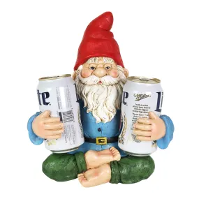 Good Time Two Drink Holding Lotus-Sitting Yoga Gnome Statue, 10 by 11.5 Inches