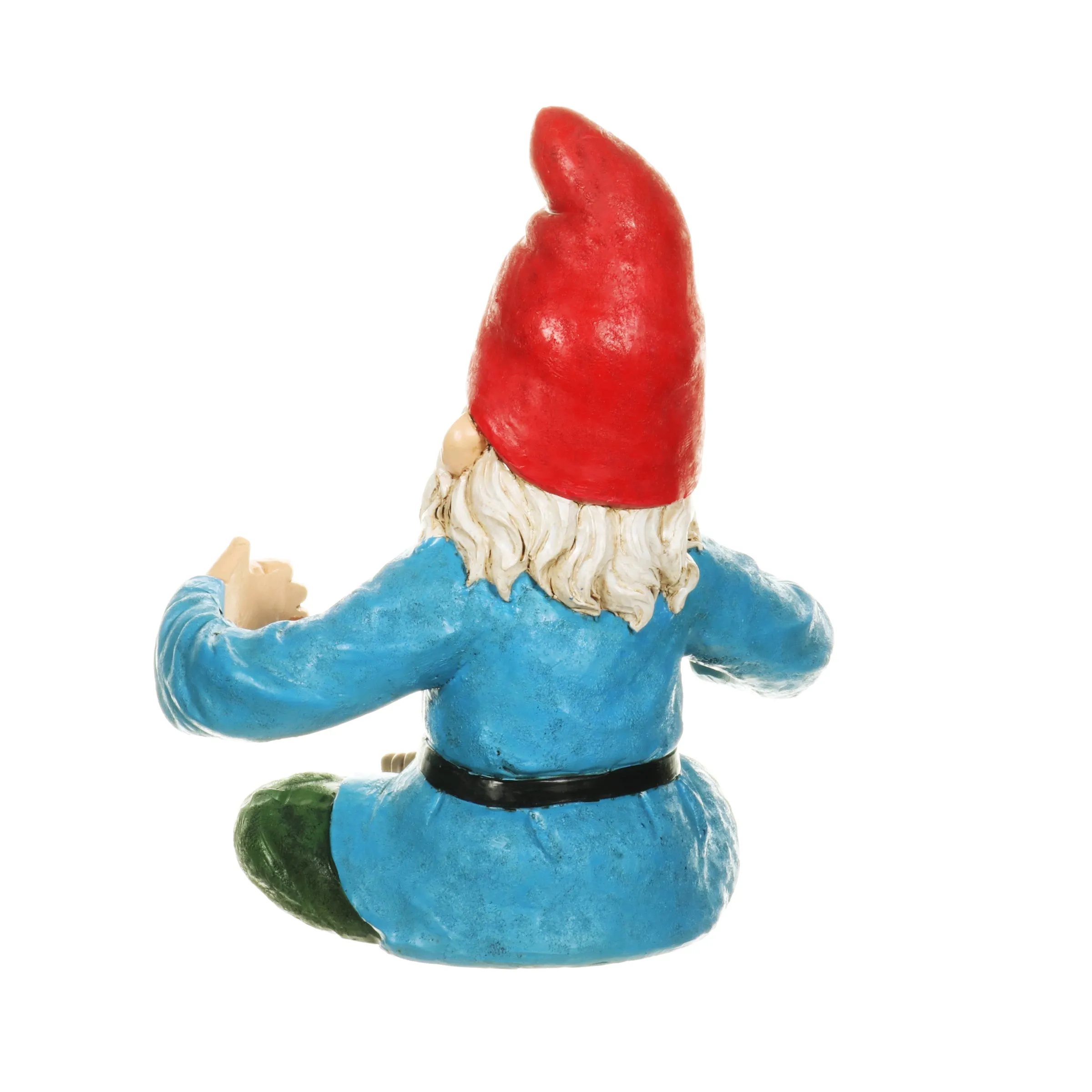 Good Time Two Drink Holding Lotus-Sitting Yoga Gnome Statue, 10 by 11.5 Inches