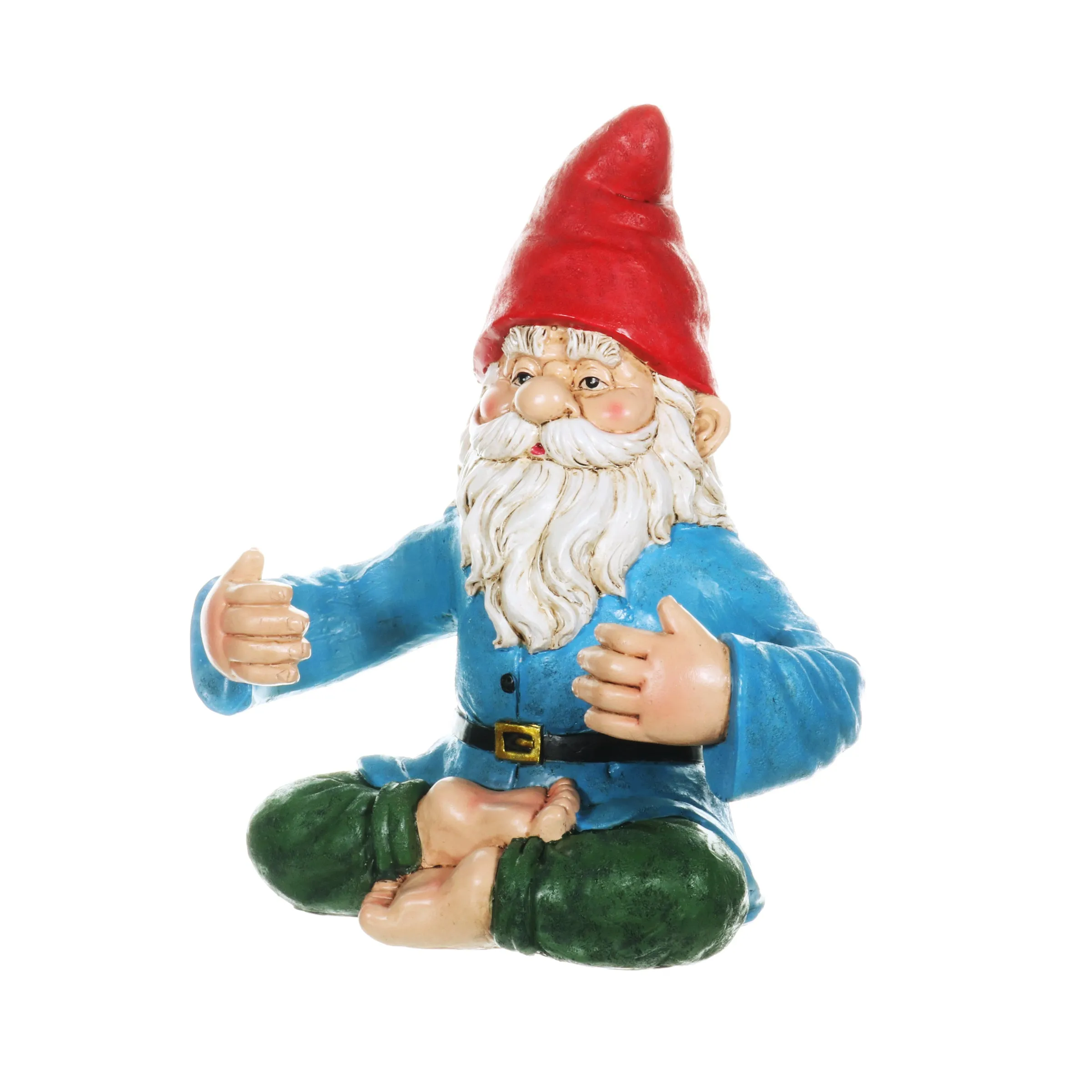 Good Time Two Drink Holding Lotus-Sitting Yoga Gnome Statue, 10 by 11.5 Inches