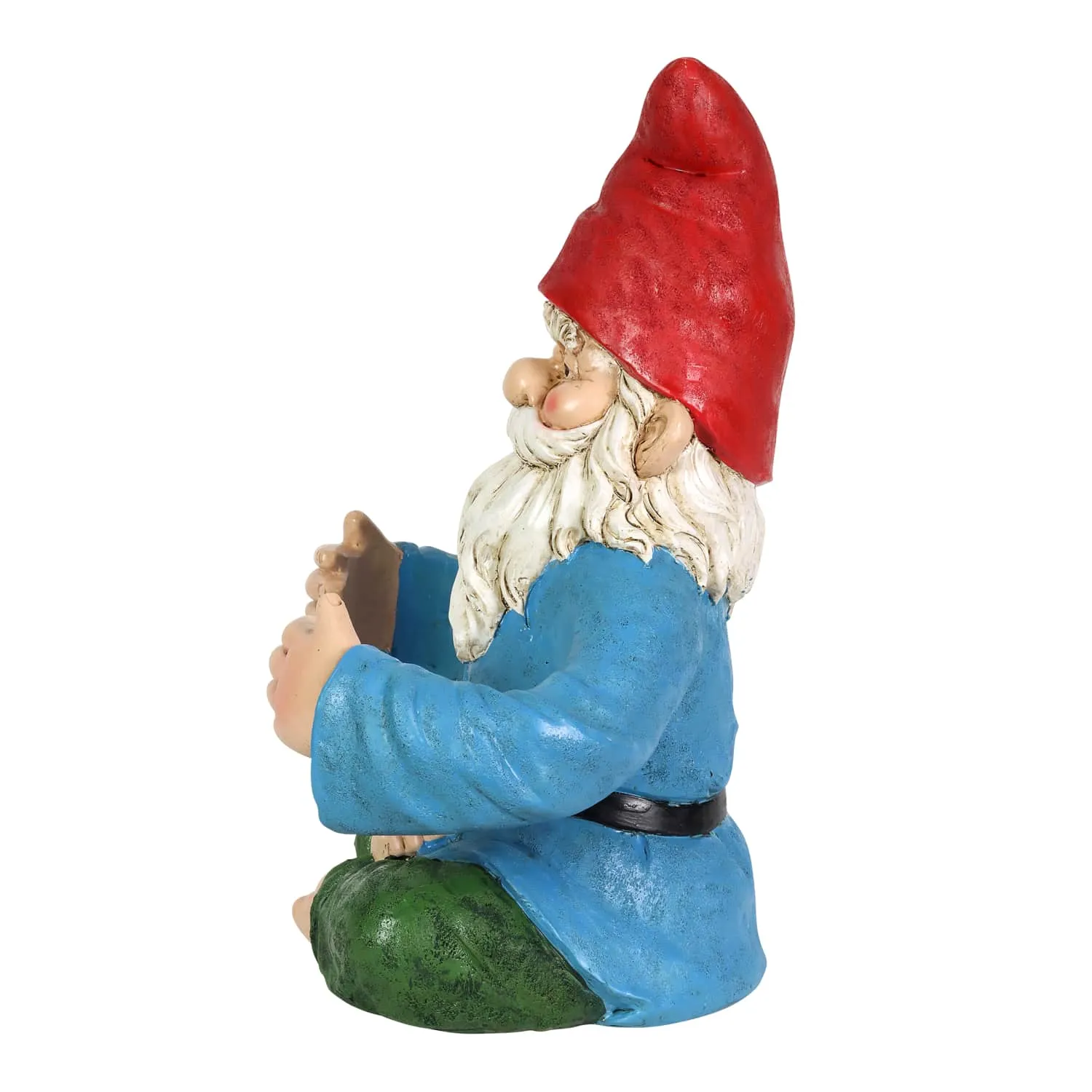 Good Time Two Drink Holding Lotus-Sitting Yoga Gnome Statue, 10 by 11.5 Inches