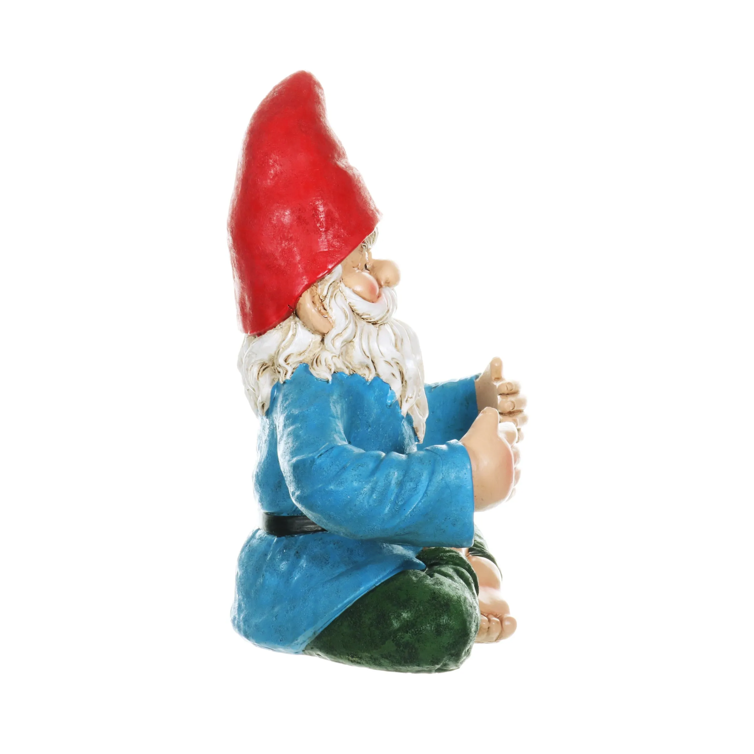 Good Time Two Drink Holding Lotus-Sitting Yoga Gnome Statue, 10 by 11.5 Inches