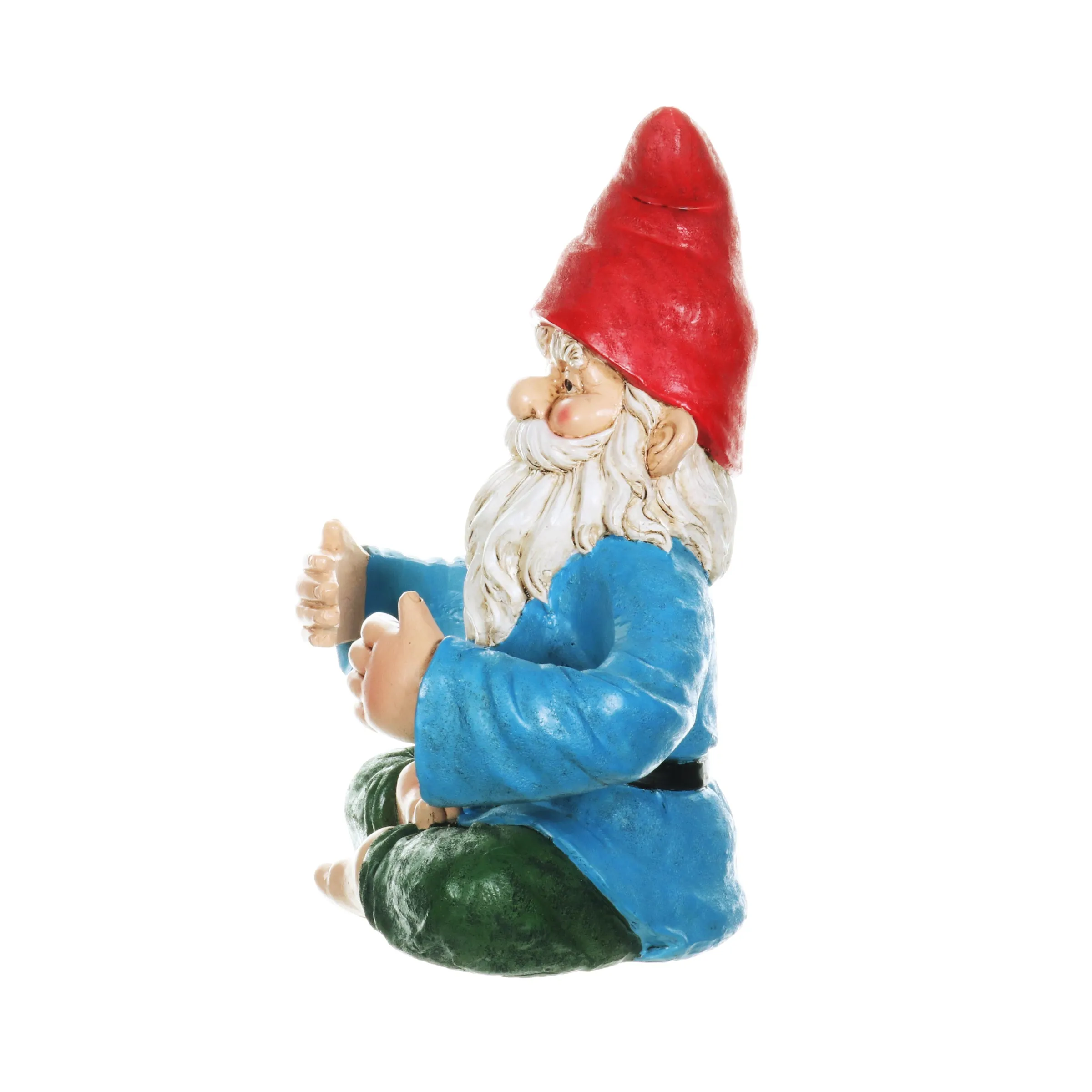 Good Time Two Drink Holding Lotus-Sitting Yoga Gnome Statue, 10 by 11.5 Inches