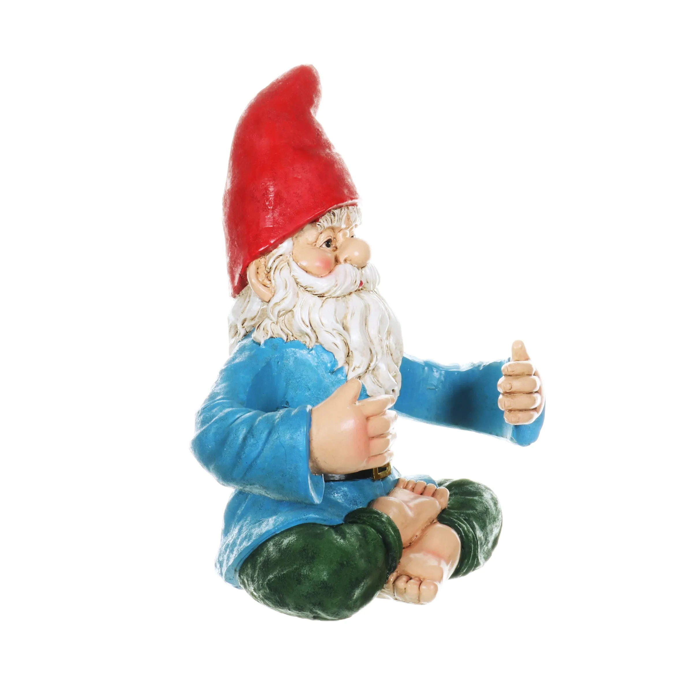Good Time Two Drink Holding Lotus-Sitting Yoga Gnome Statue, 10 by 11.5 Inches