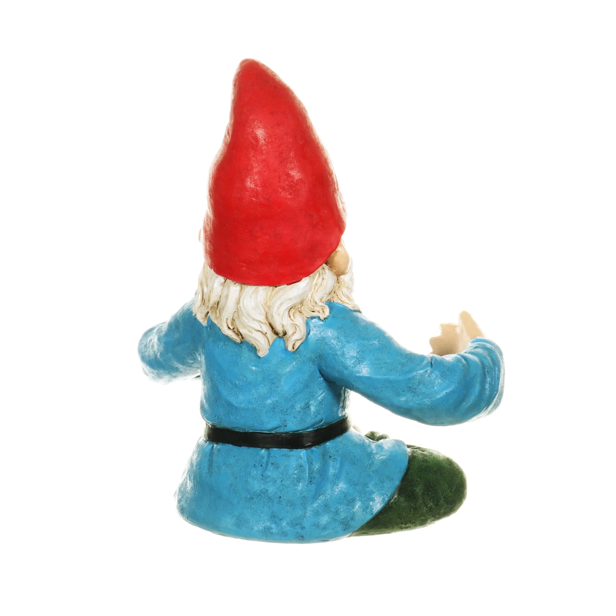 Good Time Two Drink Holding Lotus-Sitting Yoga Gnome Statue, 10 by 11.5 Inches
