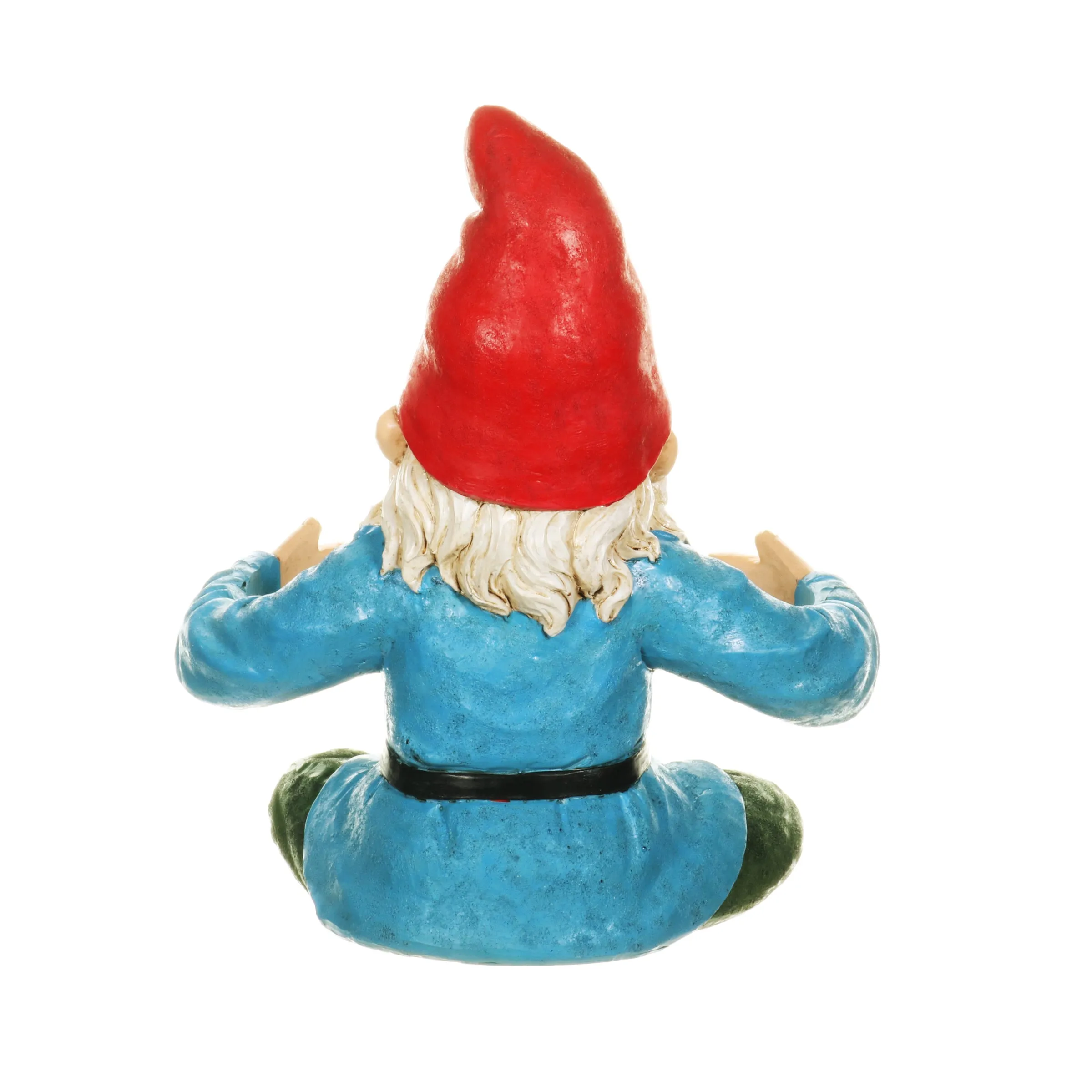 Good Time Two Drink Holding Lotus-Sitting Yoga Gnome Statue, 10 by 11.5 Inches