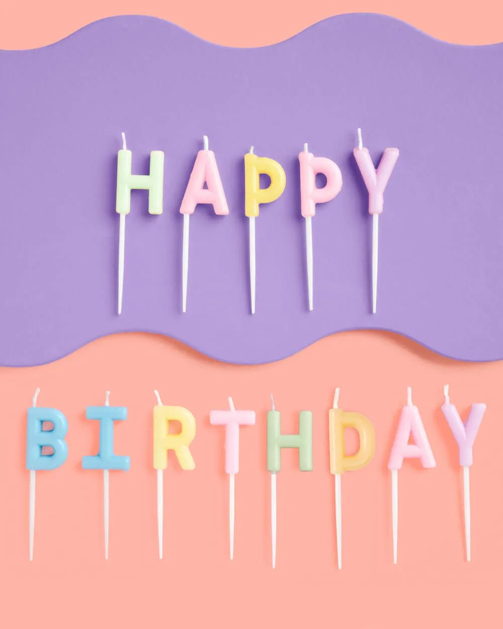 Happy Birthday Pastel Candles