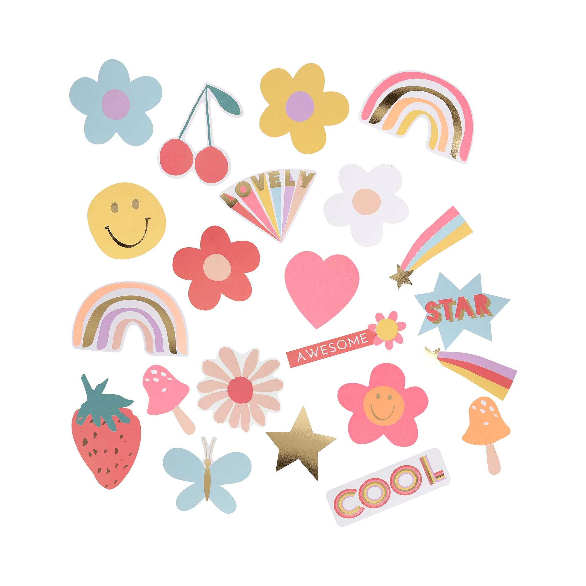 Happy Icons Shaped Stickers (x 25)