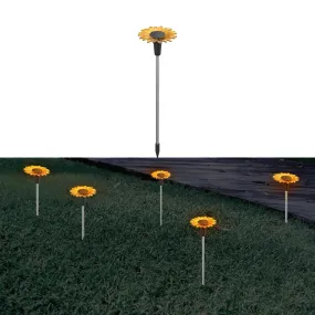 Hardoll  Solar light Garden decoration Sunflower Outdoor Waterproof Lights (Warm White) (Refurbished)