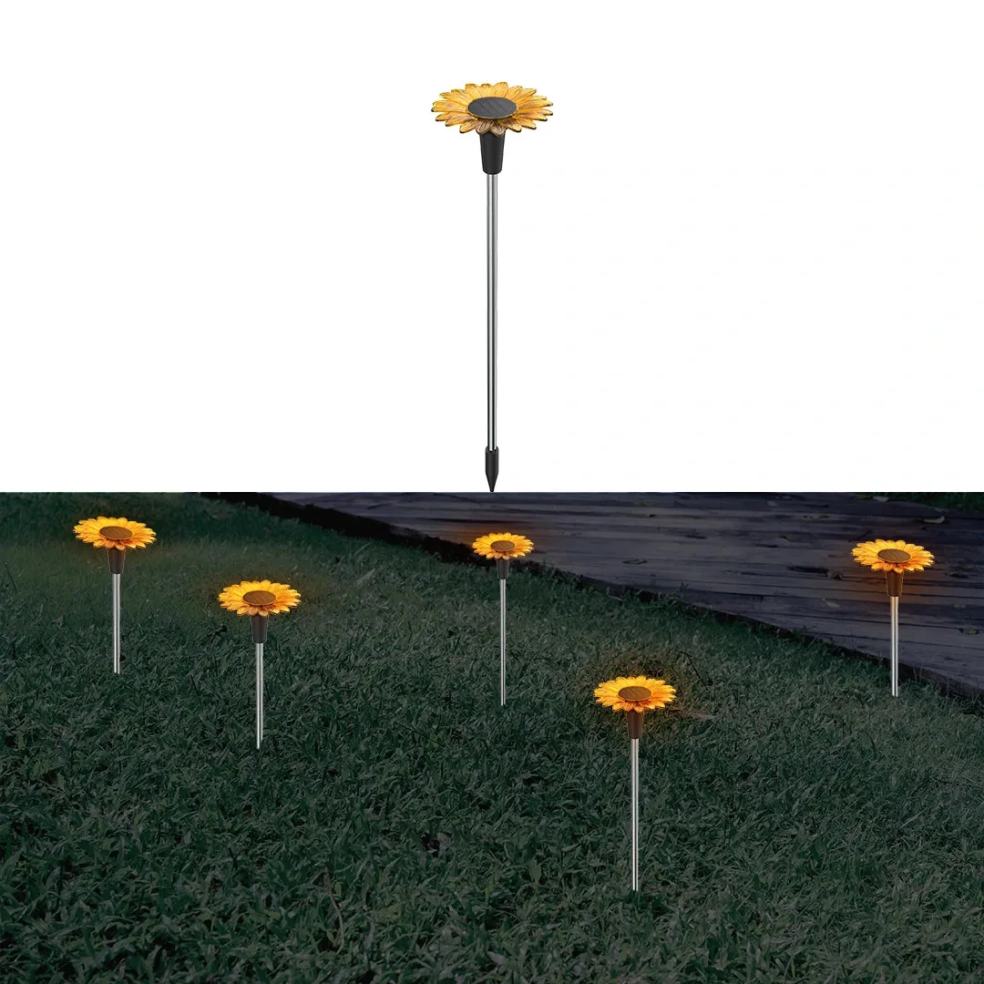Hardoll  Solar light Garden decoration Sunflower Outdoor Waterproof Lights (Warm White) (Refurbished)
