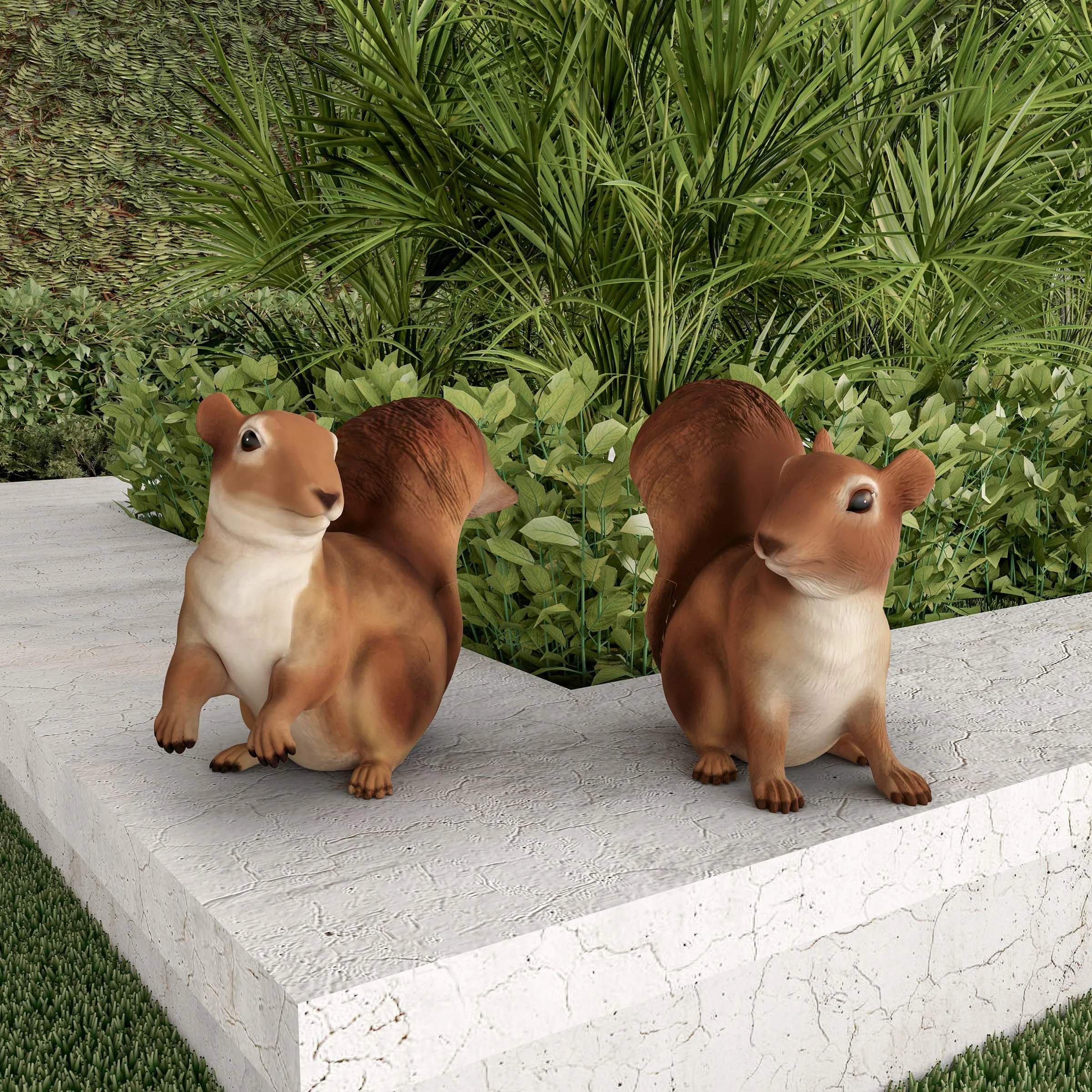 High-Quality Resin Squirrel Garden Ornament Suitable for Decoration With No Need for Maintenance