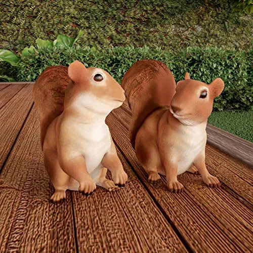 High-Quality Resin Squirrel Garden Ornament Suitable for Decoration With No Need for Maintenance