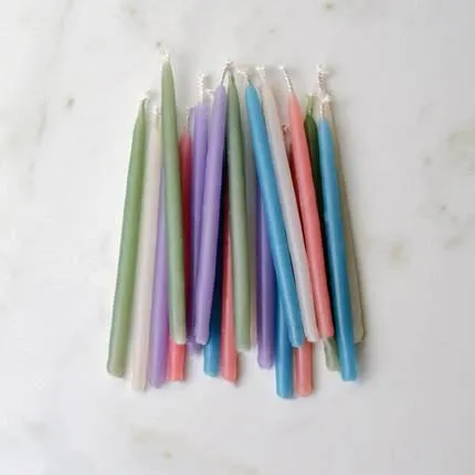 Honey Candles Beeswax Birthday Candles - Pastel 20pk