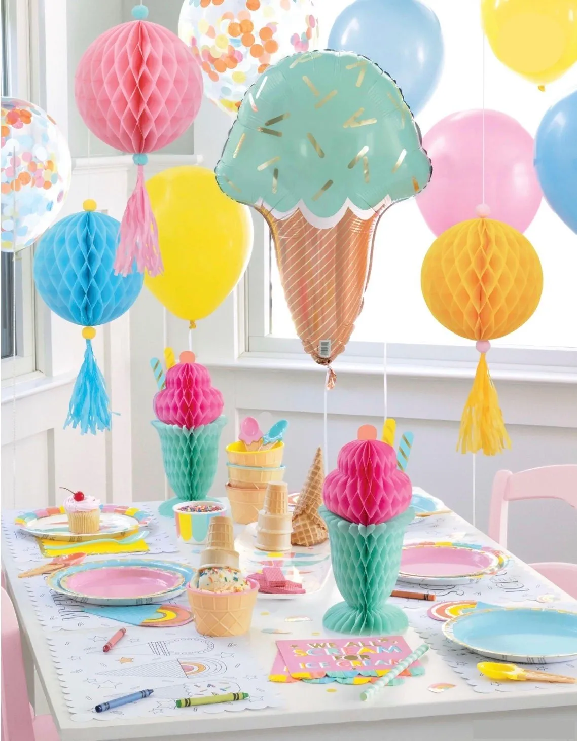 Ice Cream Party Centerpieces 2ct