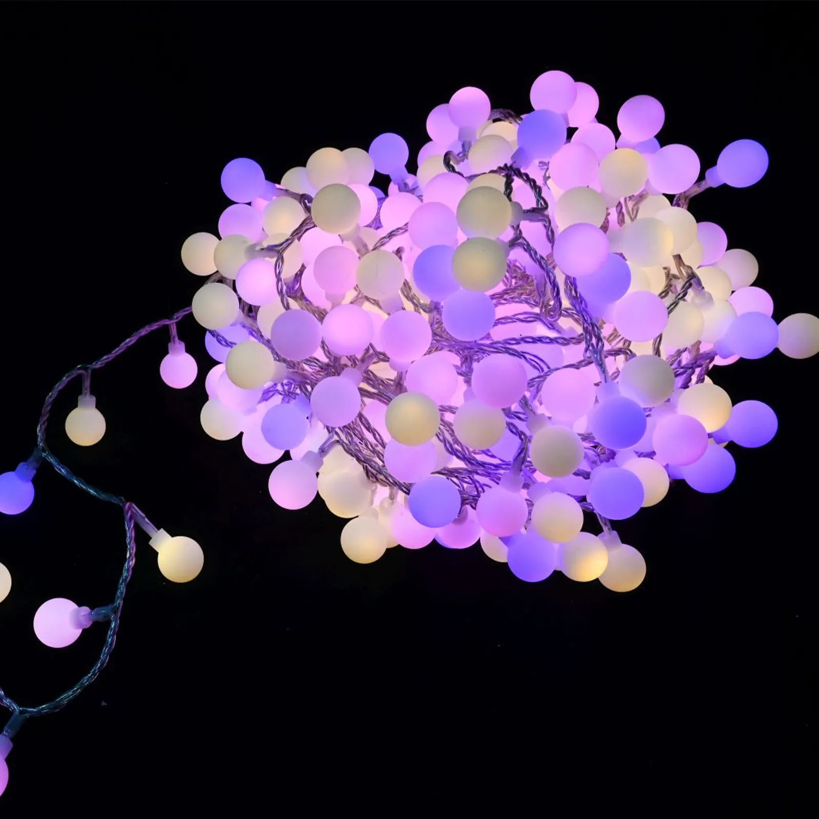 Icy Multi-Coloured 400 LED Frosted Ball Christmas Lights
