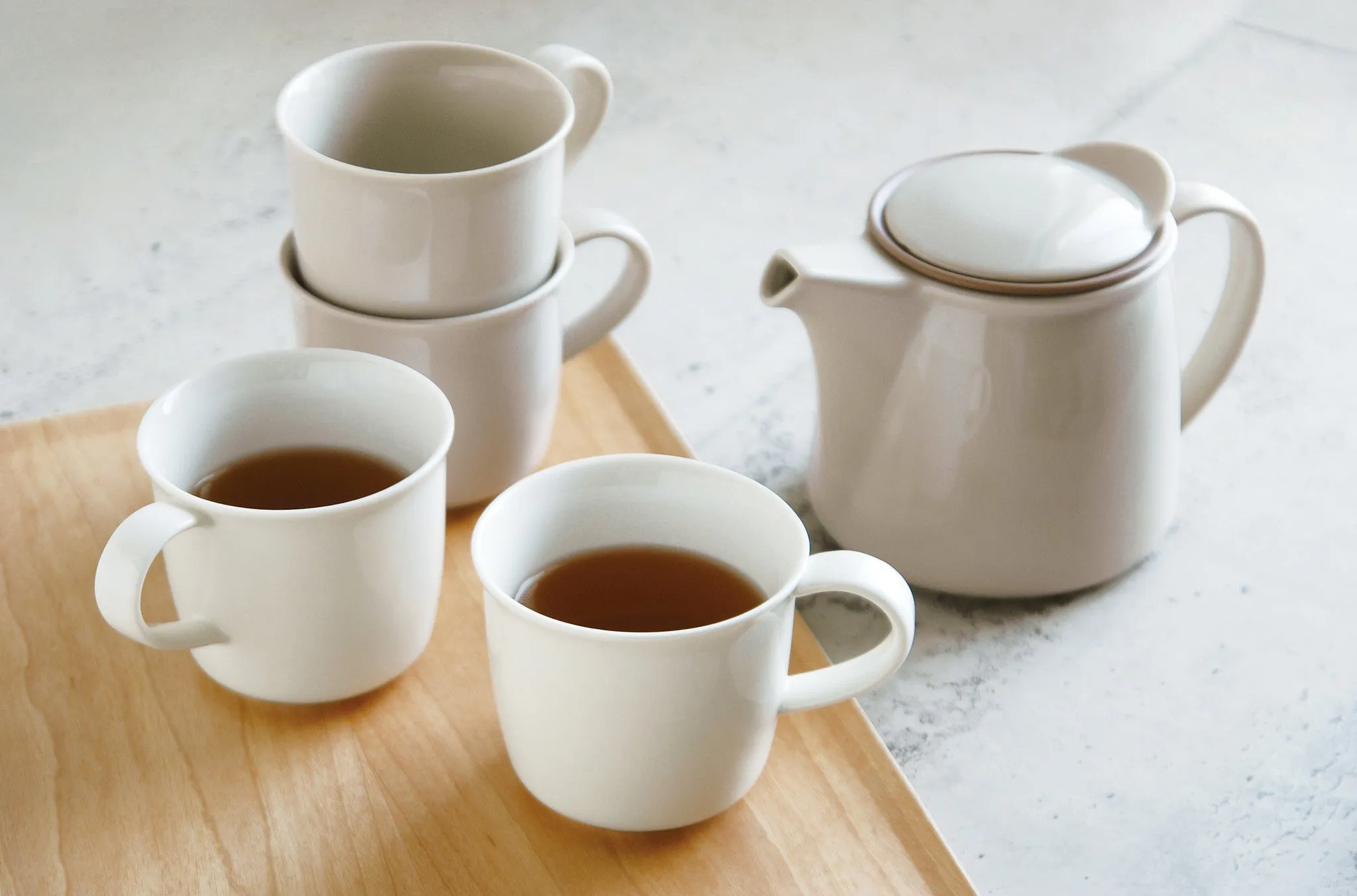 Infuser Teapot: KINTO Brim - Gray, available in 2 sizes
