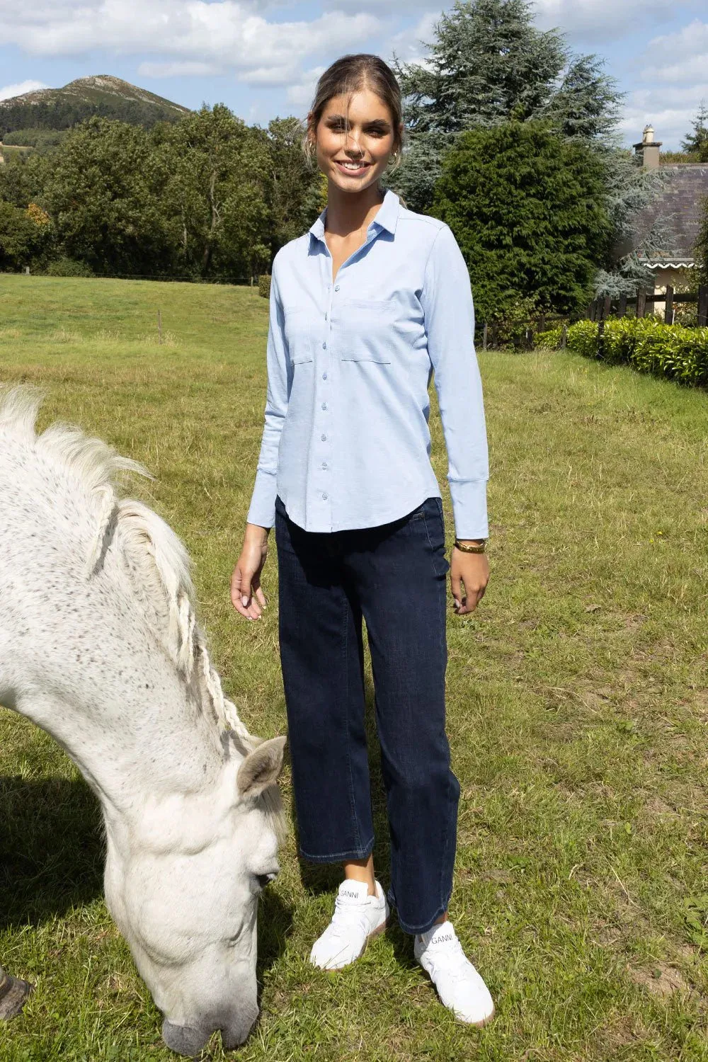 Izzy Cotton Shirt - Blue