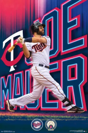 Joe Mauer "Blast" Minnesota Twins Baseball Action Poster - Trends 2016