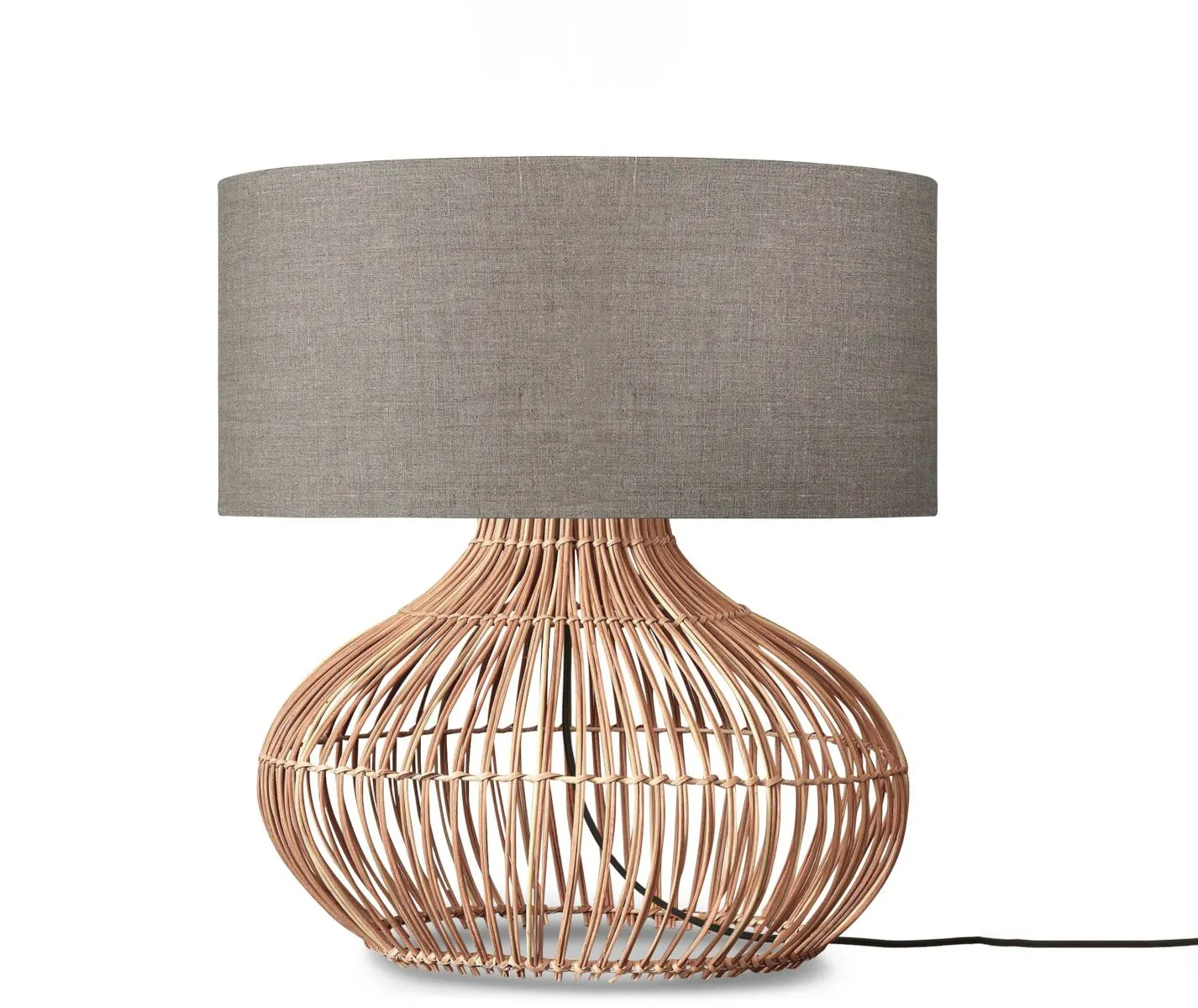 Kalahari Rattan Linen Table Lamp