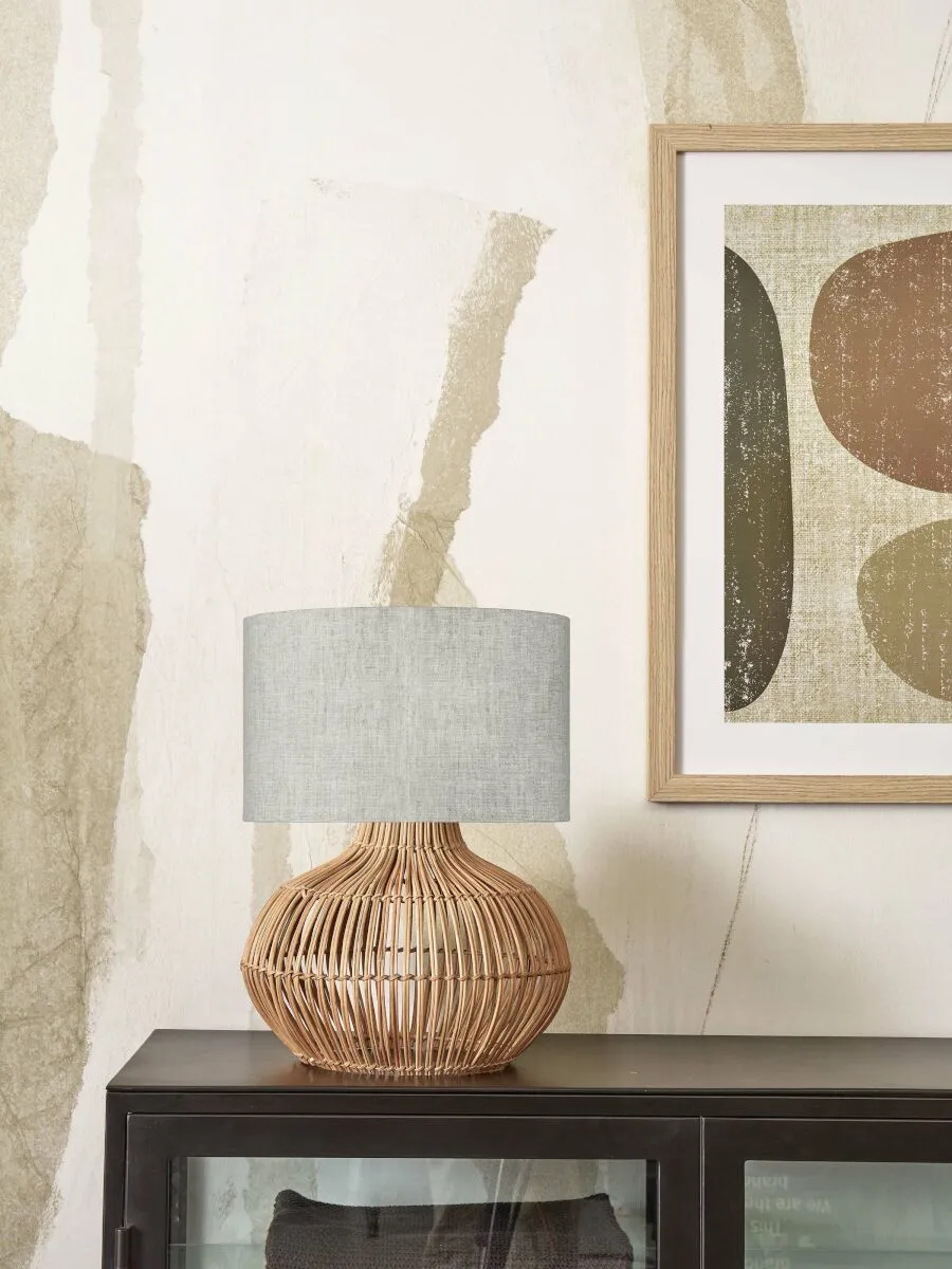 Kalahari Rattan Linen Table Lamp