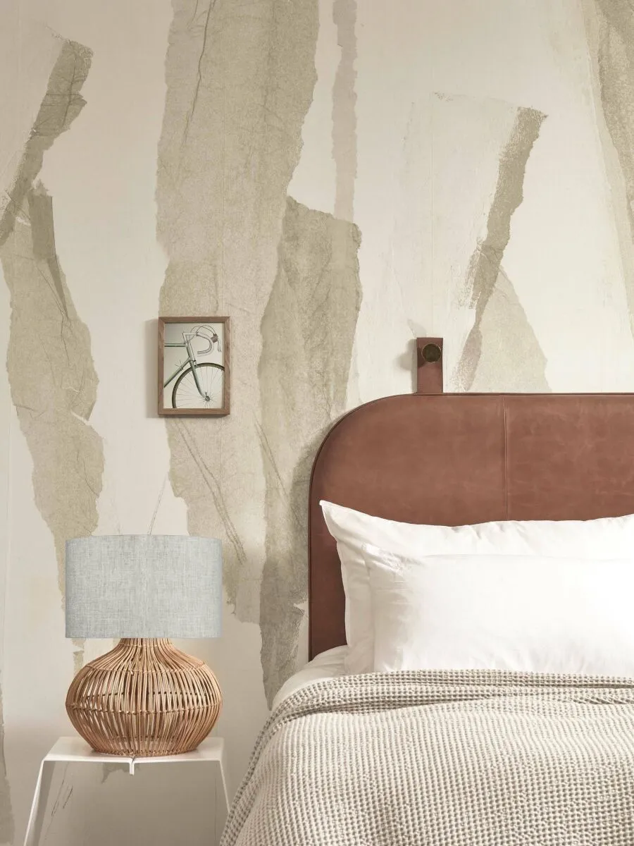 Kalahari Rattan Linen Table Lamp