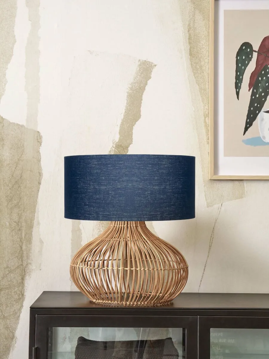 Kalahari Rattan Linen Table Lamp