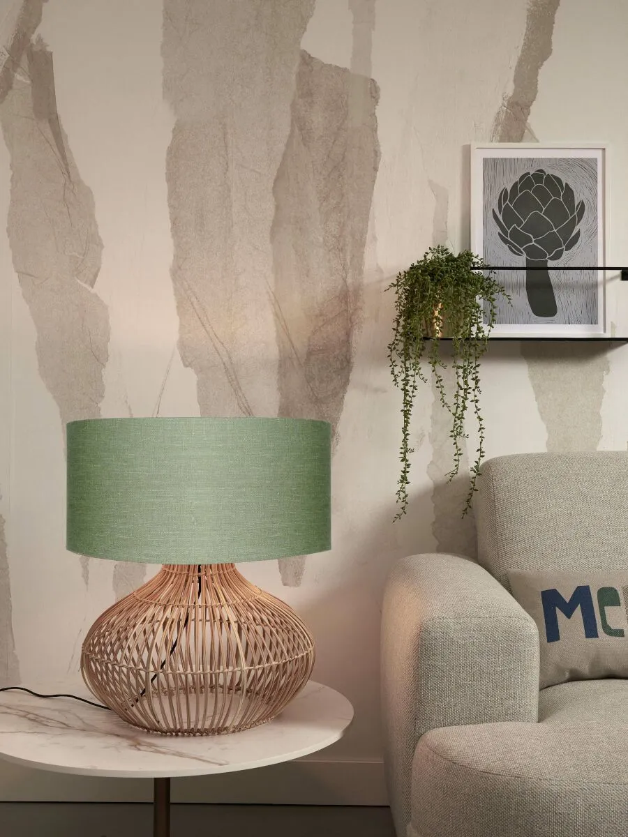 Kalahari Rattan Linen Table Lamp