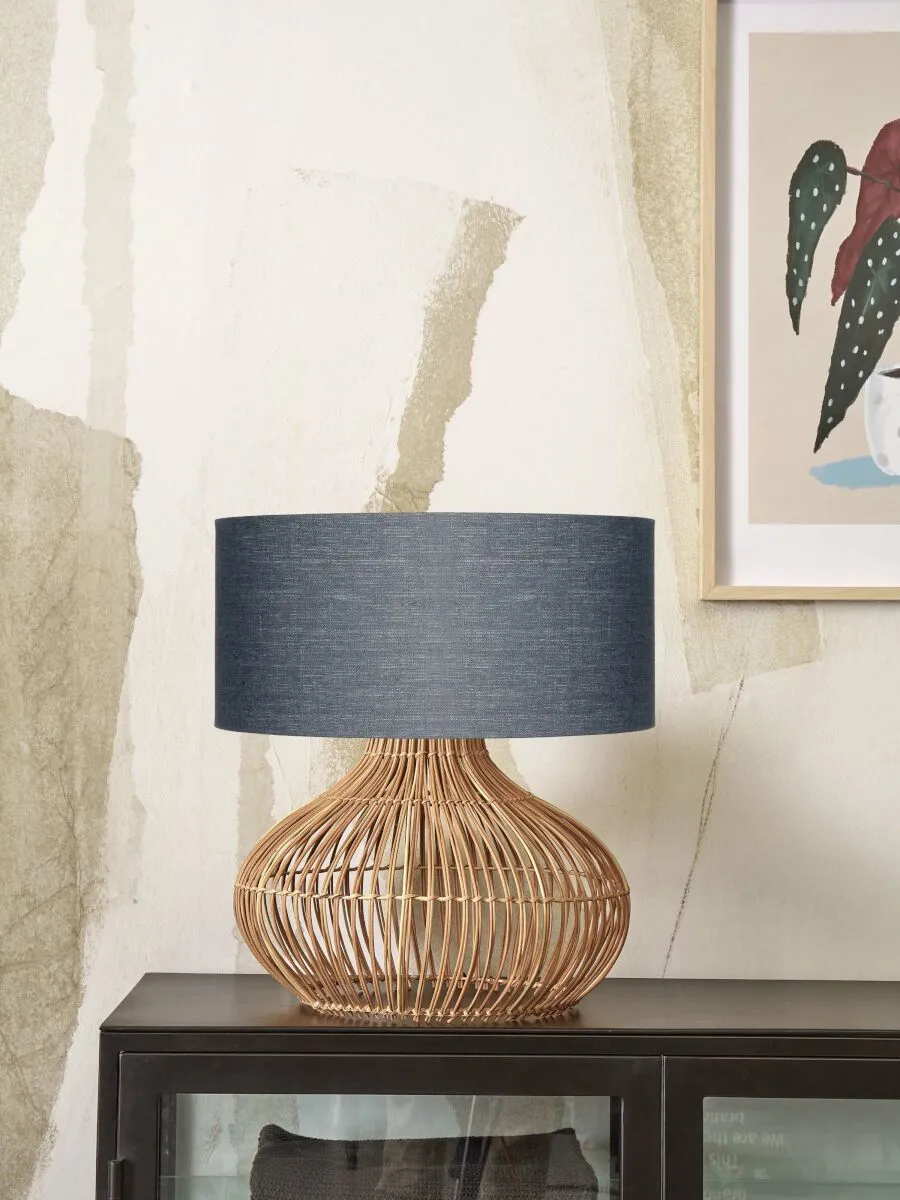 Kalahari Rattan Linen Table Lamp