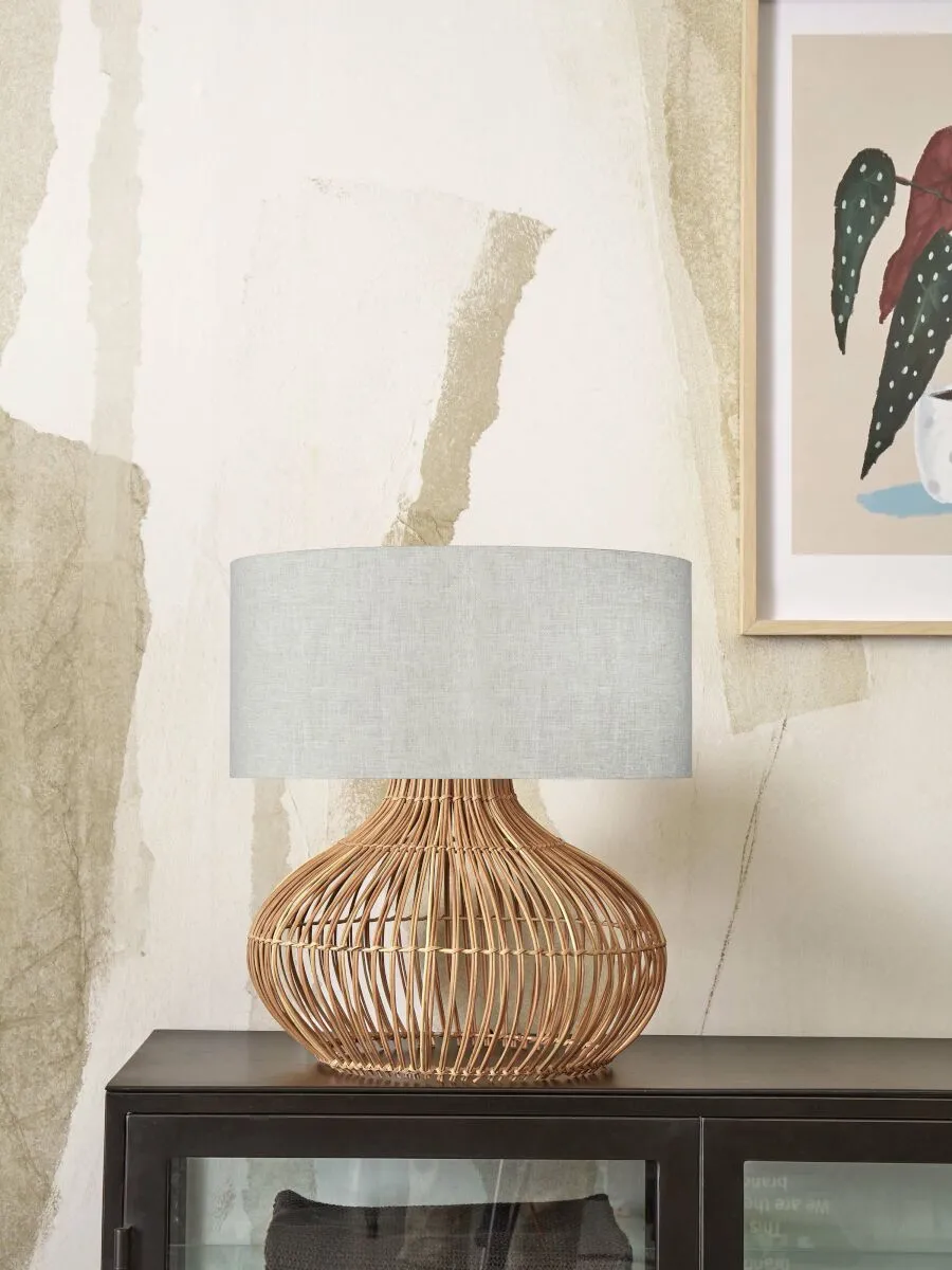 Kalahari Rattan Linen Table Lamp