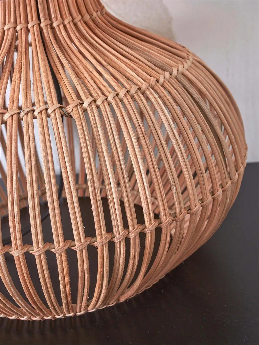 Kalahari Rattan Linen Table Lamp