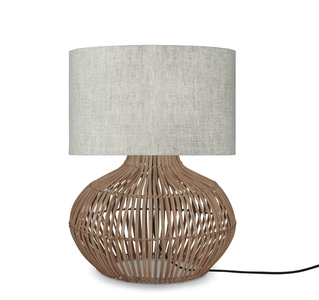 Kalahari Rattan Linen Table Lamp