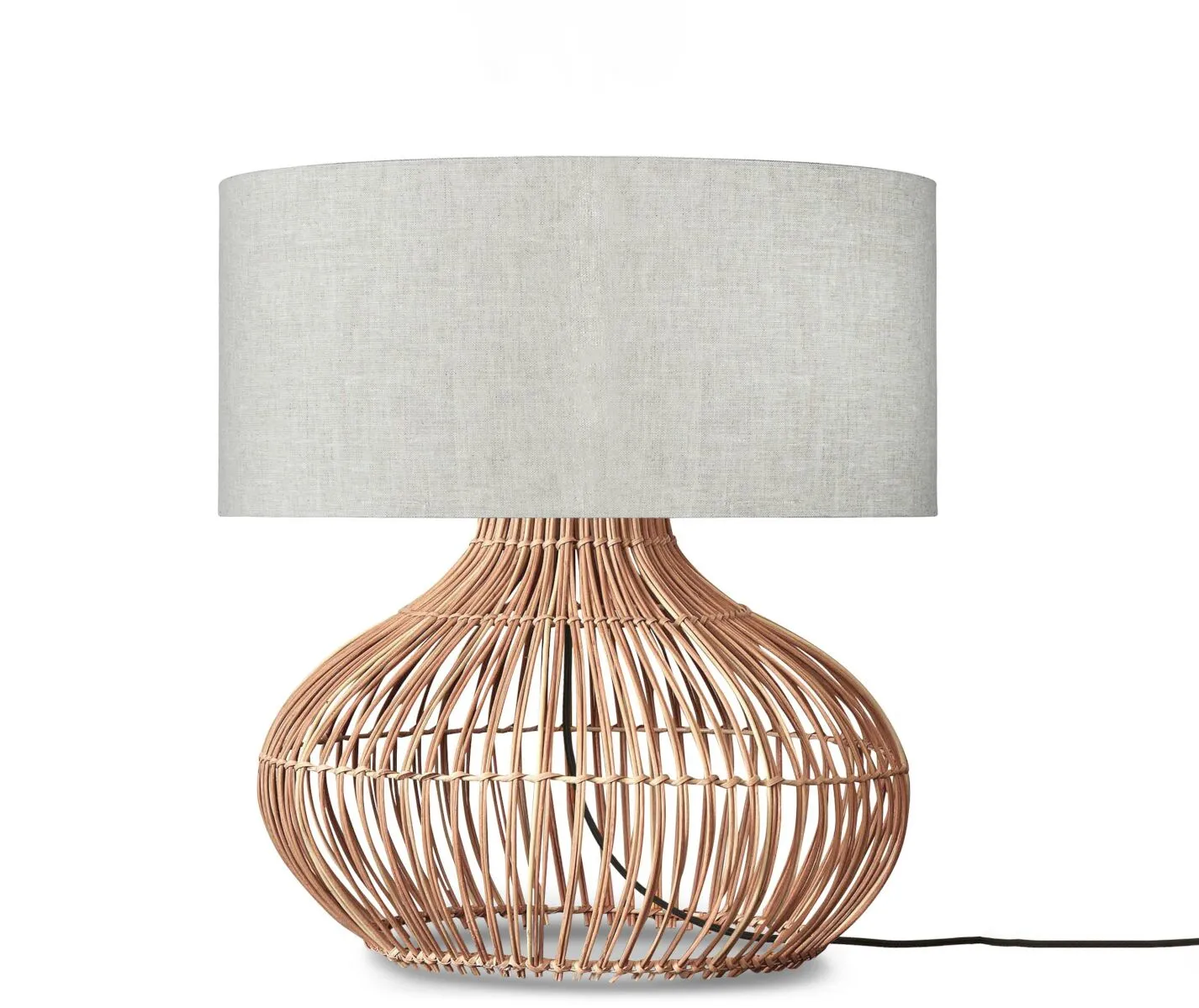 Kalahari Rattan Linen Table Lamp