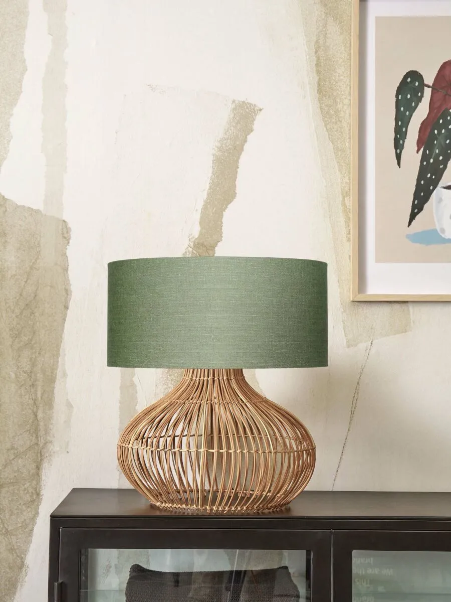 Kalahari Rattan Linen Table Lamp