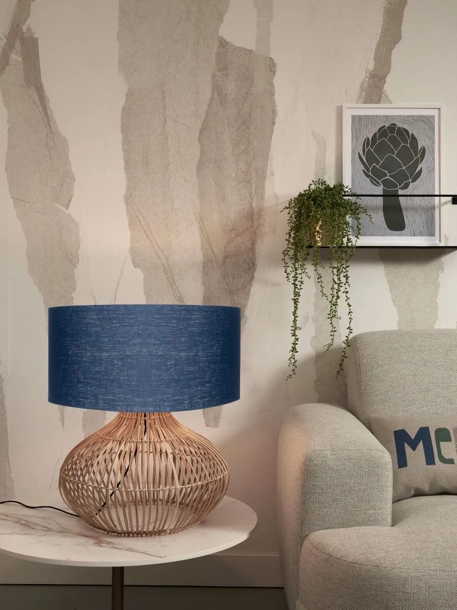 Kalahari Rattan Linen Table Lamp